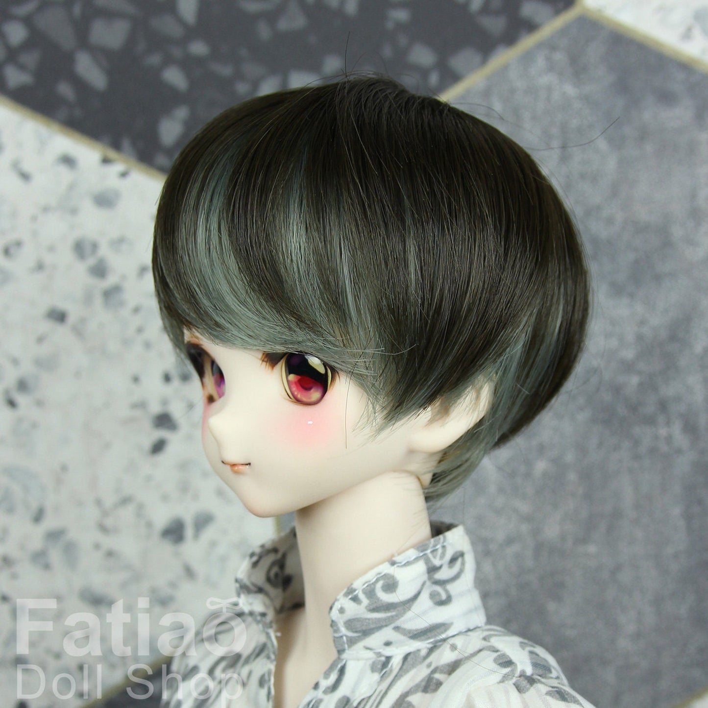 Fatiao - New Dollfie SD 1/3 BJD DD Dolls short Wig size 8-9" - Black forest