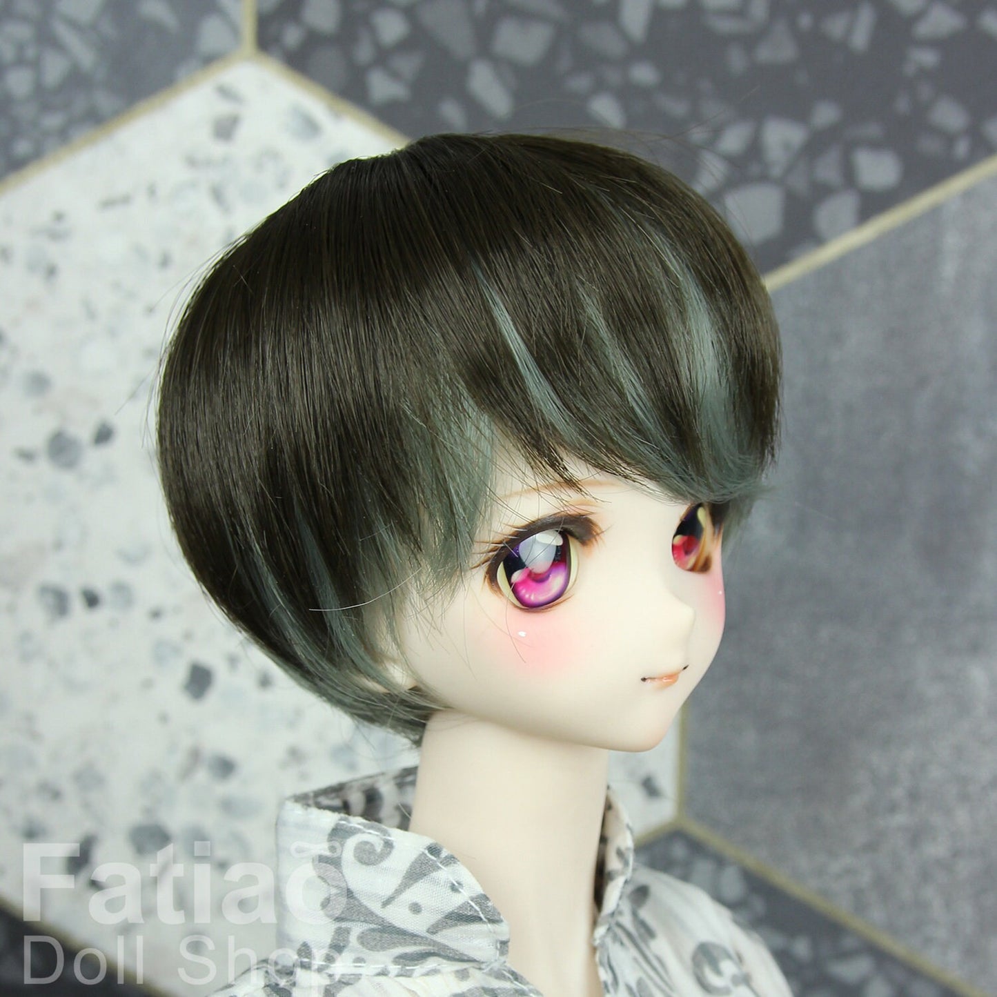 Fatiao - New Dollfie SD 1/3 BJD DD Dolls short Wig size 8-9" - Black forest