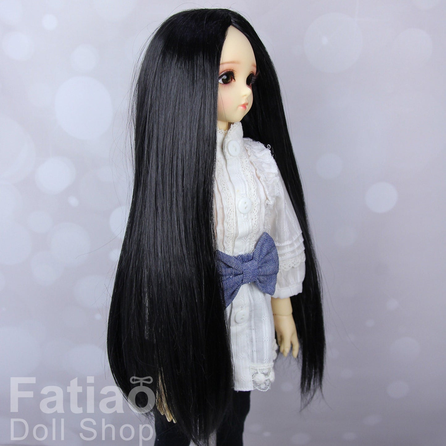Fatiao - New Dollfie MSD Kaye Wiggs 1/4 BJD Size 7-8 inch - Black Dolls Wig