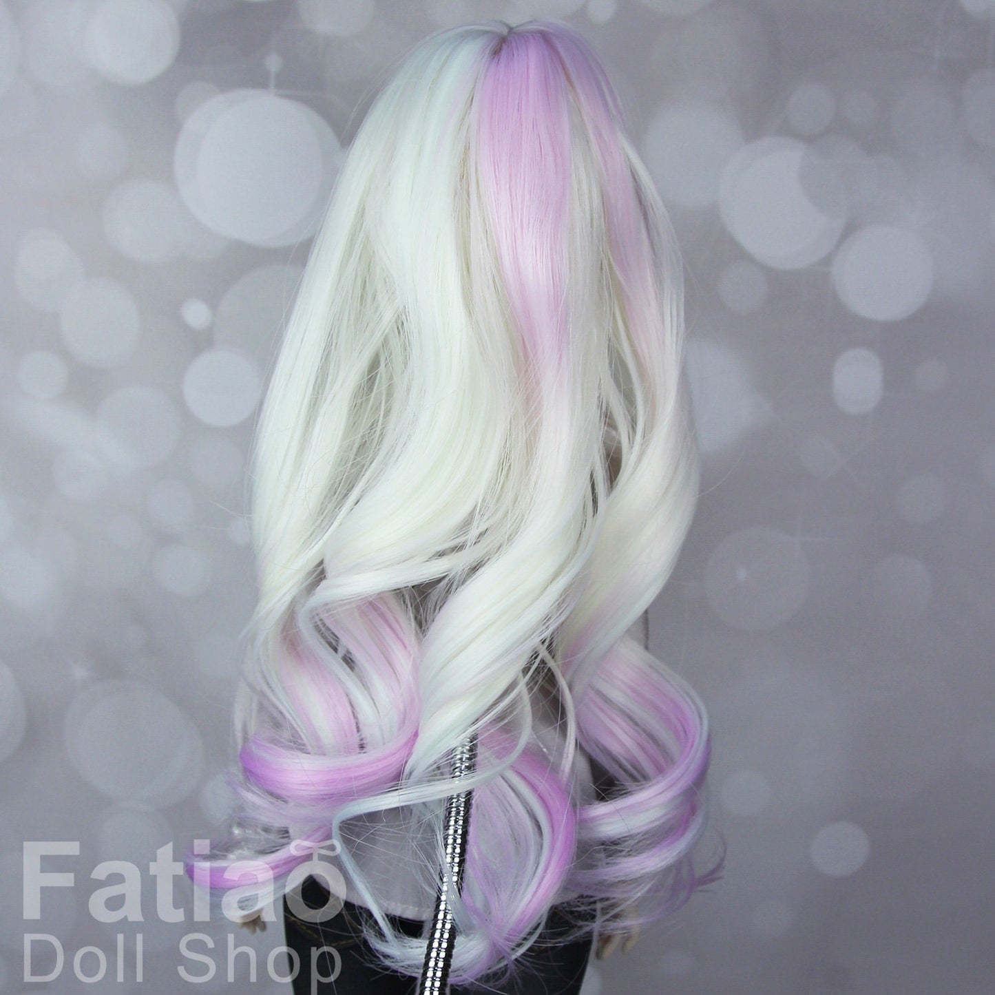 Fatiao - New Dollfie SD 1/3 BJD DD Dolls Long curly Wig size 8-9" - Rainbow Candy
