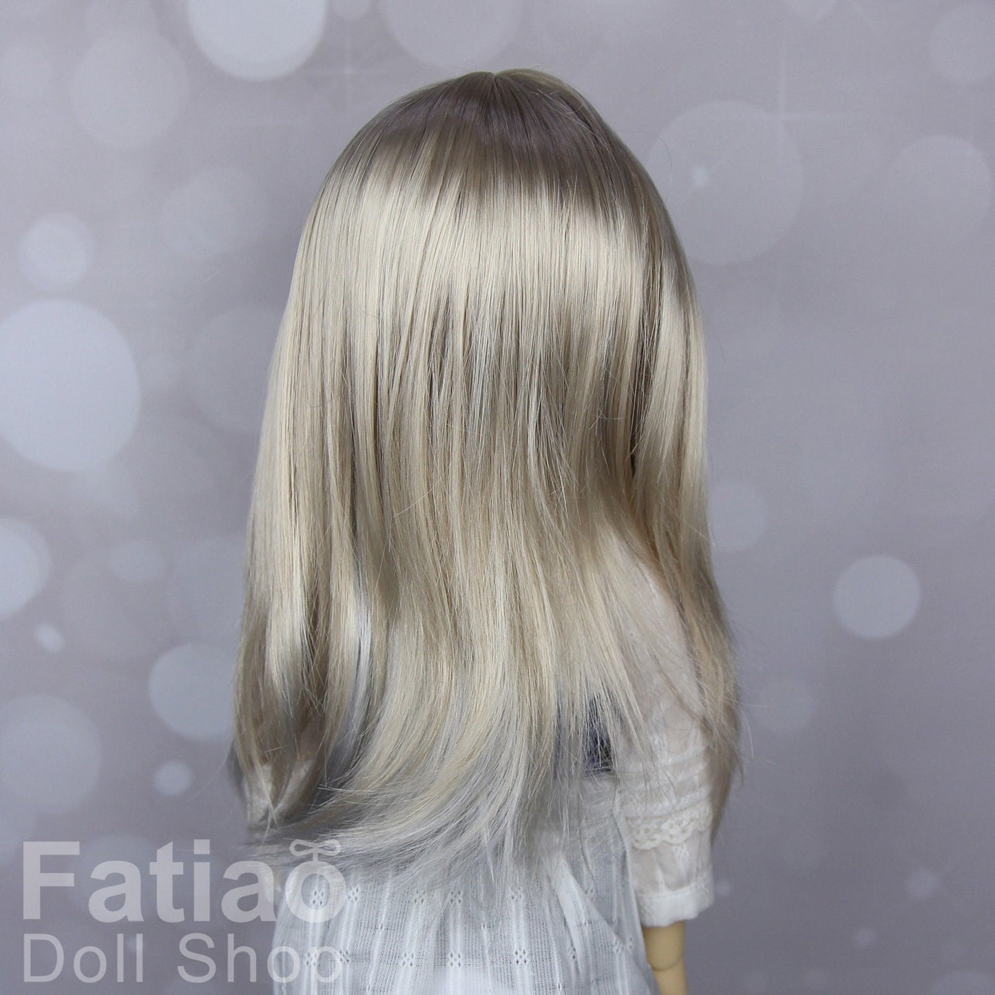 Fatiao - New Dollfie MSD Kaye Wiggs 1/4 BJD Size 7-8 inch Dolls Wig - Gray & Light Gold