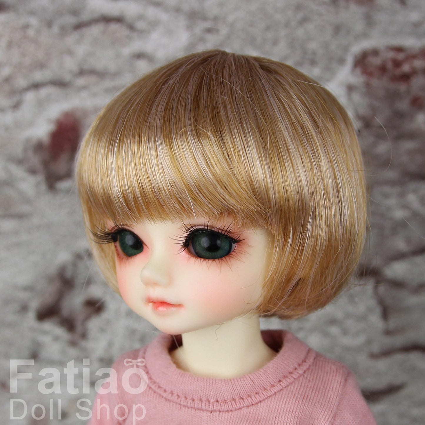Fatiao - New Dollfie Yo-SD 1/6 BJD - Dolls Wig 6-7 inch - tawny mix pink