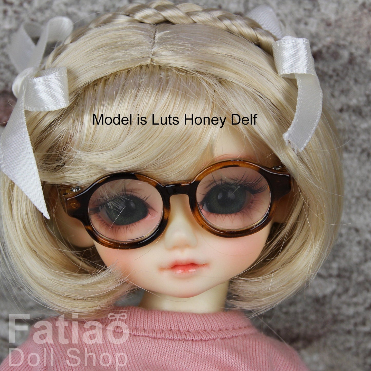 New fashion Full-Rim Dolls Plastic Glasses fit 1/8 1/6 BJD Lati Yellow / YOSD size