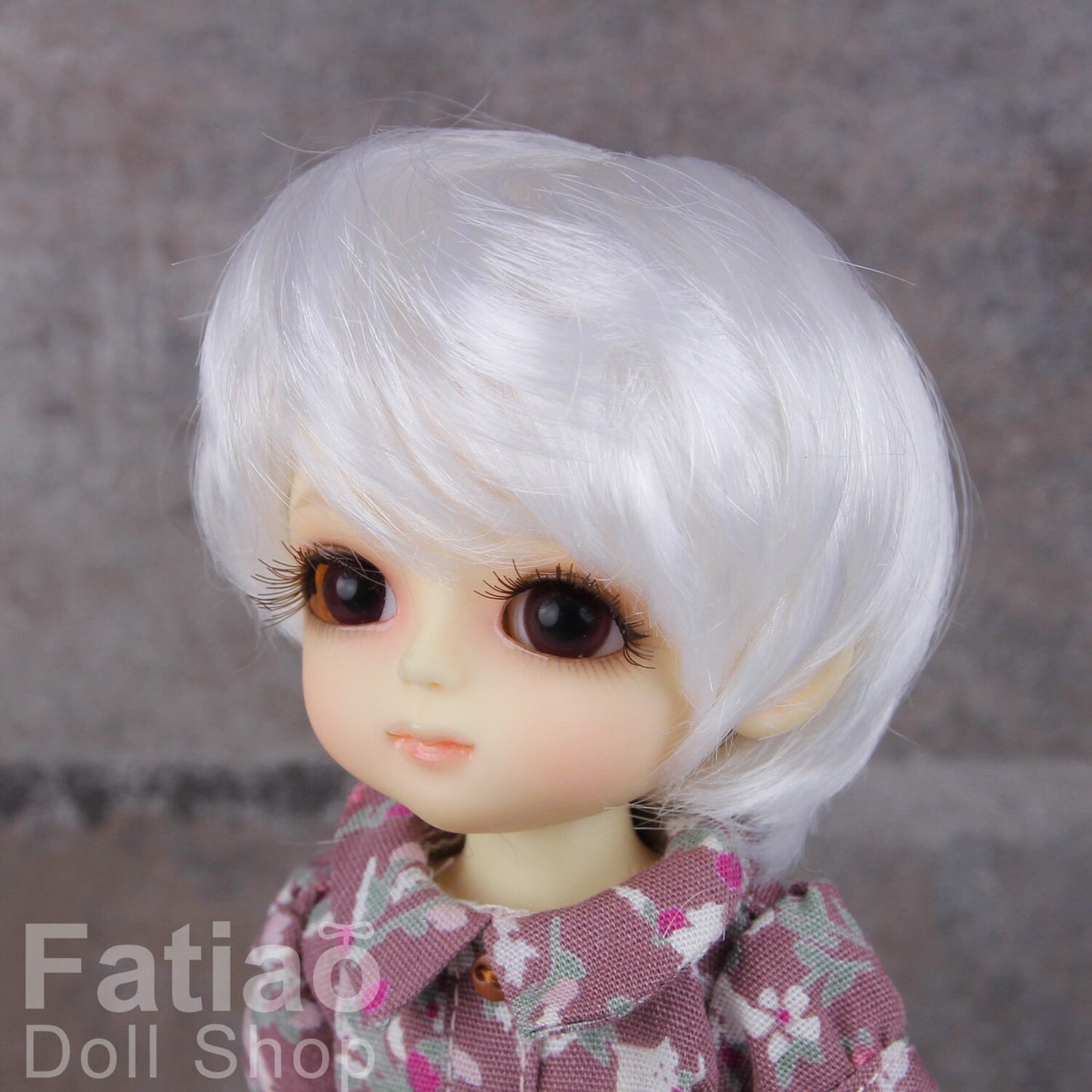 Fatiao - Dollfie Lati Yellow Pukifee 5-6" Angel Doll Wig White