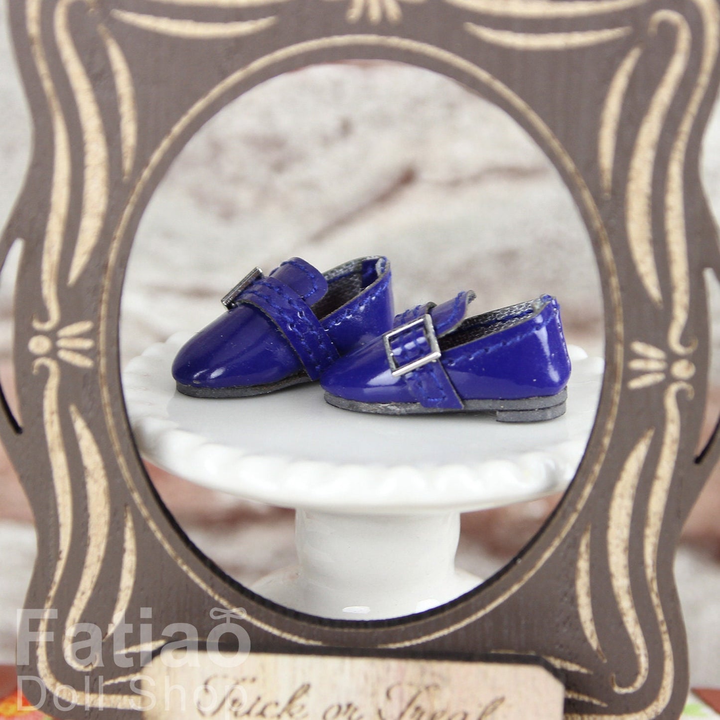 Fatiao - New Lati Yellow Pukifee BJD Doll Patent leather Shoes - Square button (Size 2.6cm)