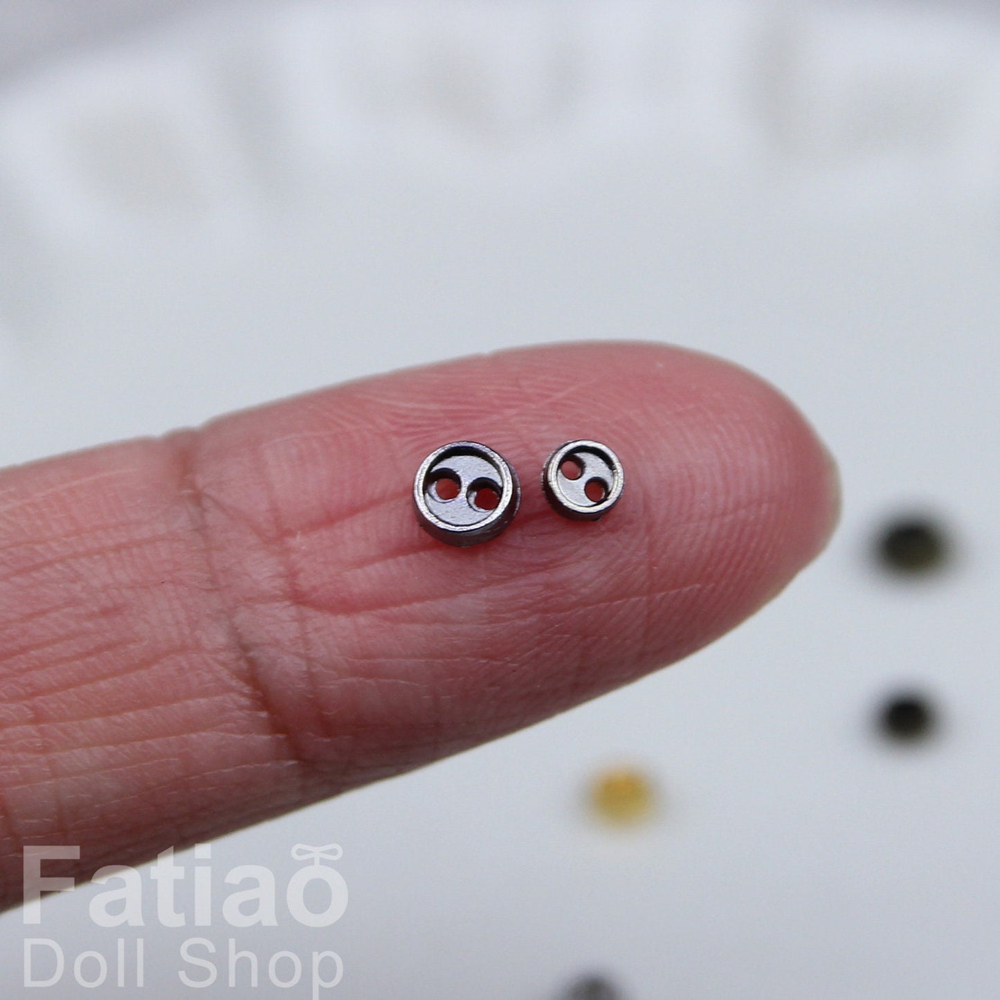 4/3mm Tiny 2-Hole Metal Round mini Buttons 10pcs/set for doll BJD Blythe Pullip