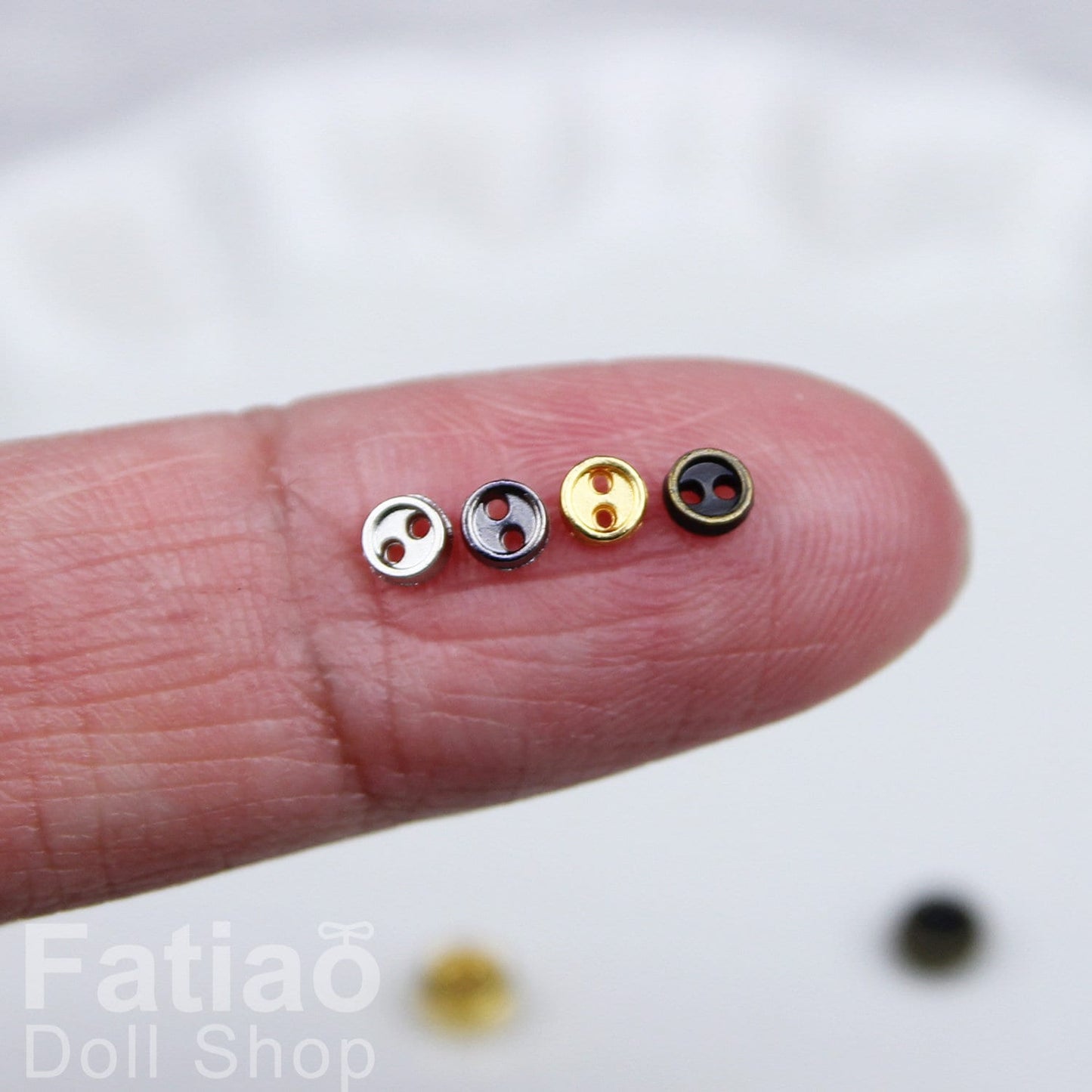 4/3mm Tiny 2-Hole Metal Round mini Buttons 10pcs/set for doll BJD Blythe Pullip