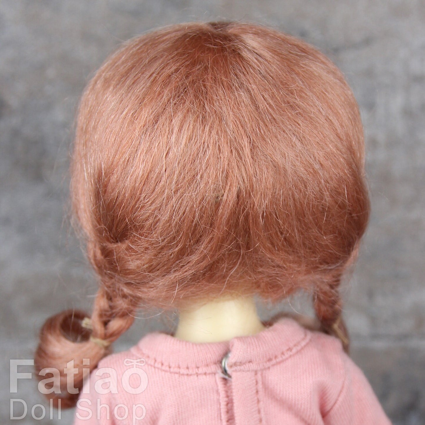 Fatiao - New Dollfie Yo-SD 1/6 BJD Mohair Dolls Wig 6-7 inch - Deep Pink