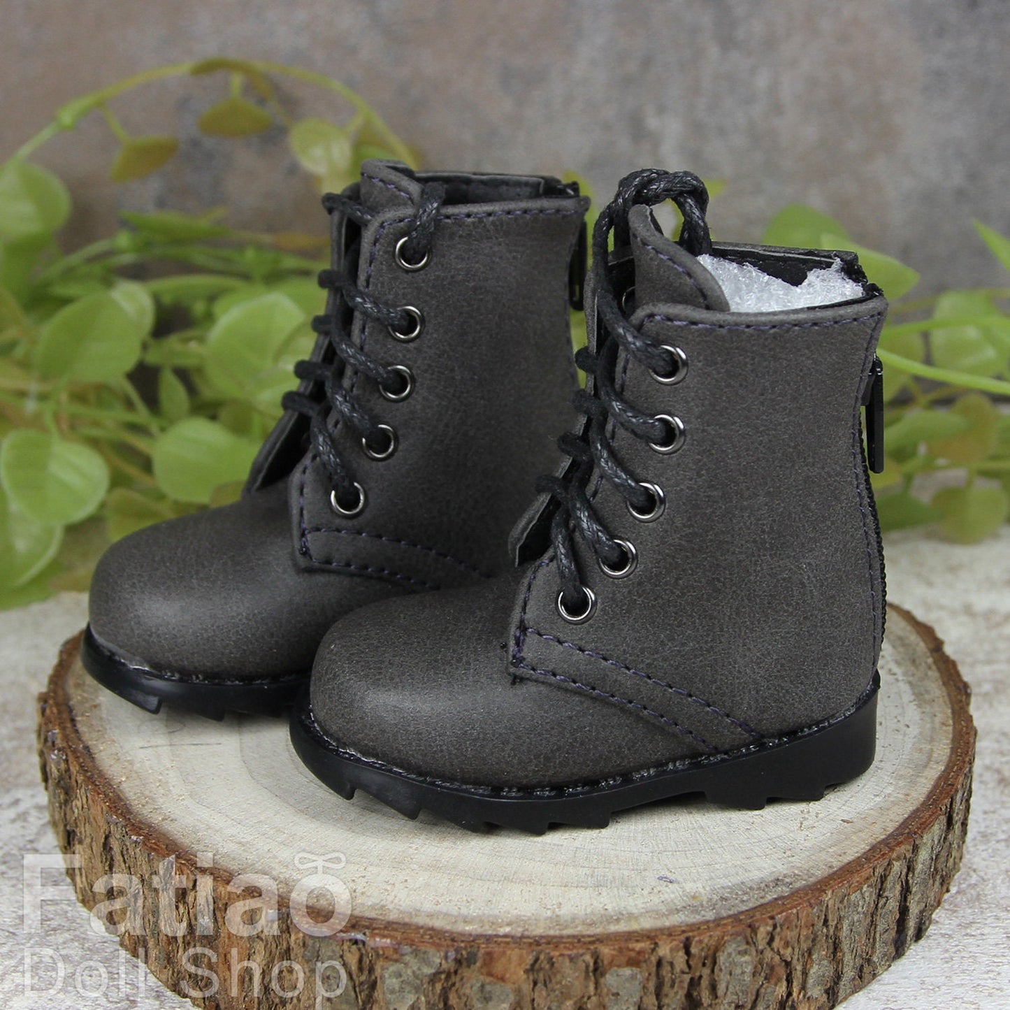 Fatiao - New 1/4 BJD MSD dollfie Dolls Shoes boots - Gray (Size 6cm)