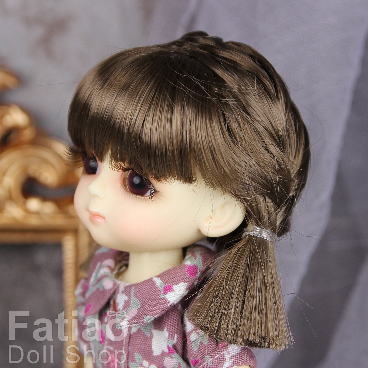 Fatiao - BJD Dollfie Lati Yellow Pukifee 5-6" Angel Doll Wig - umber