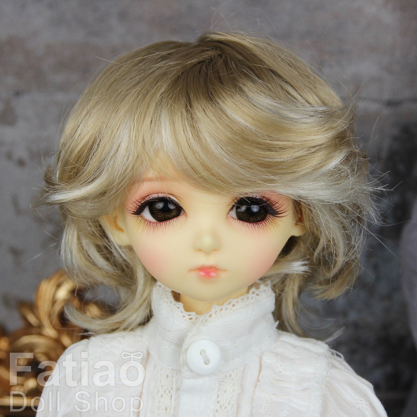 Fatiao - New Dollfie MSD Kaye Wiggs 1/4 BJD Size 7-8 inch - Latte & Blonde Dolls Wig