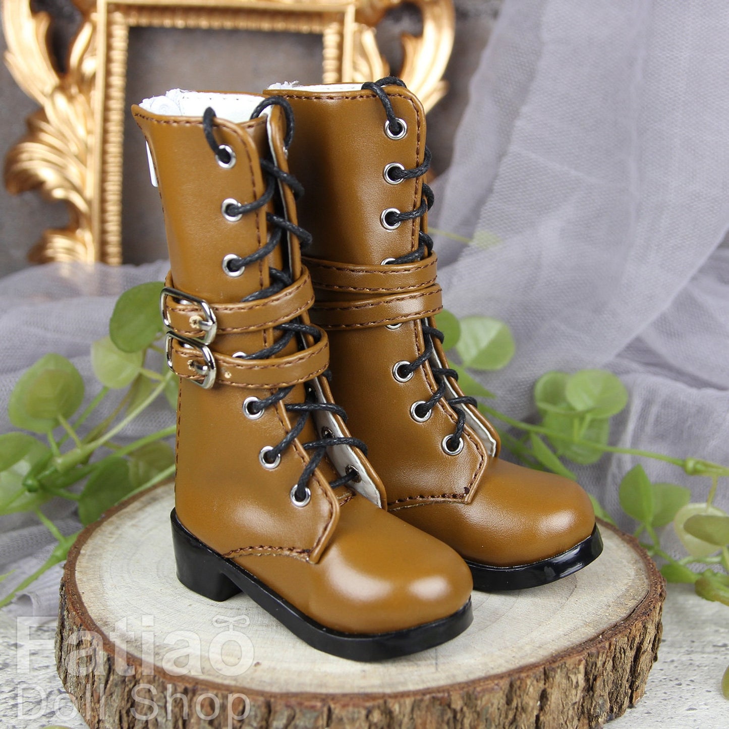 Fatiao - New 1/4 BJD MSD Dollfie Dolls Shoes Boots - Brown (Size 5.5cm)