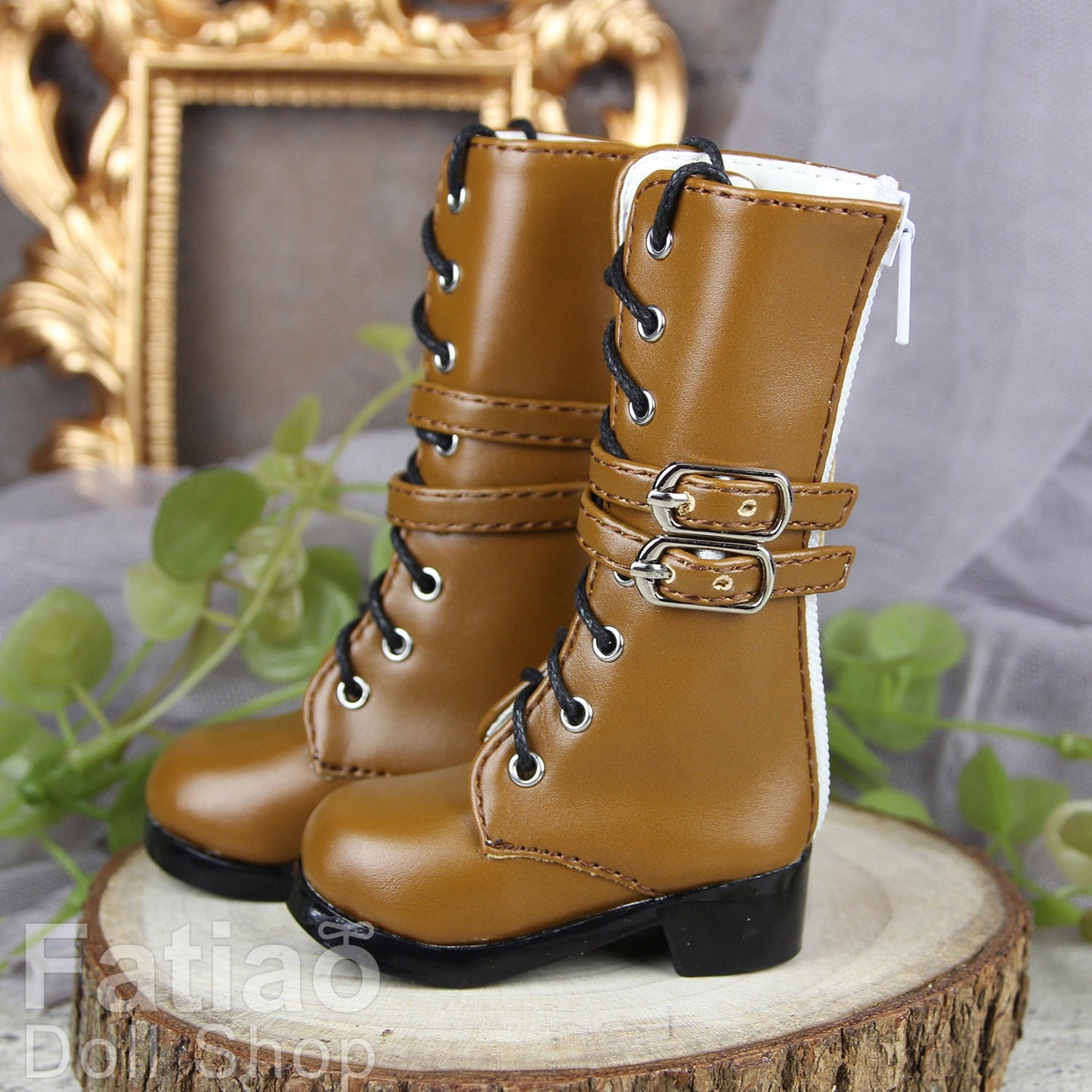 Fatiao - New 1/4 BJD MSD Dollfie Dolls Shoes Boots - Brown (Size 5.5cm)
