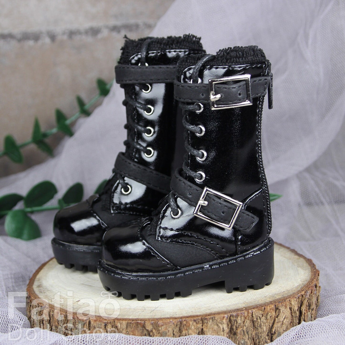 Fatiao - New 1/4 BJD MSD dollfie Cool Boots Dolls Shoes Black (Size 6cm)
