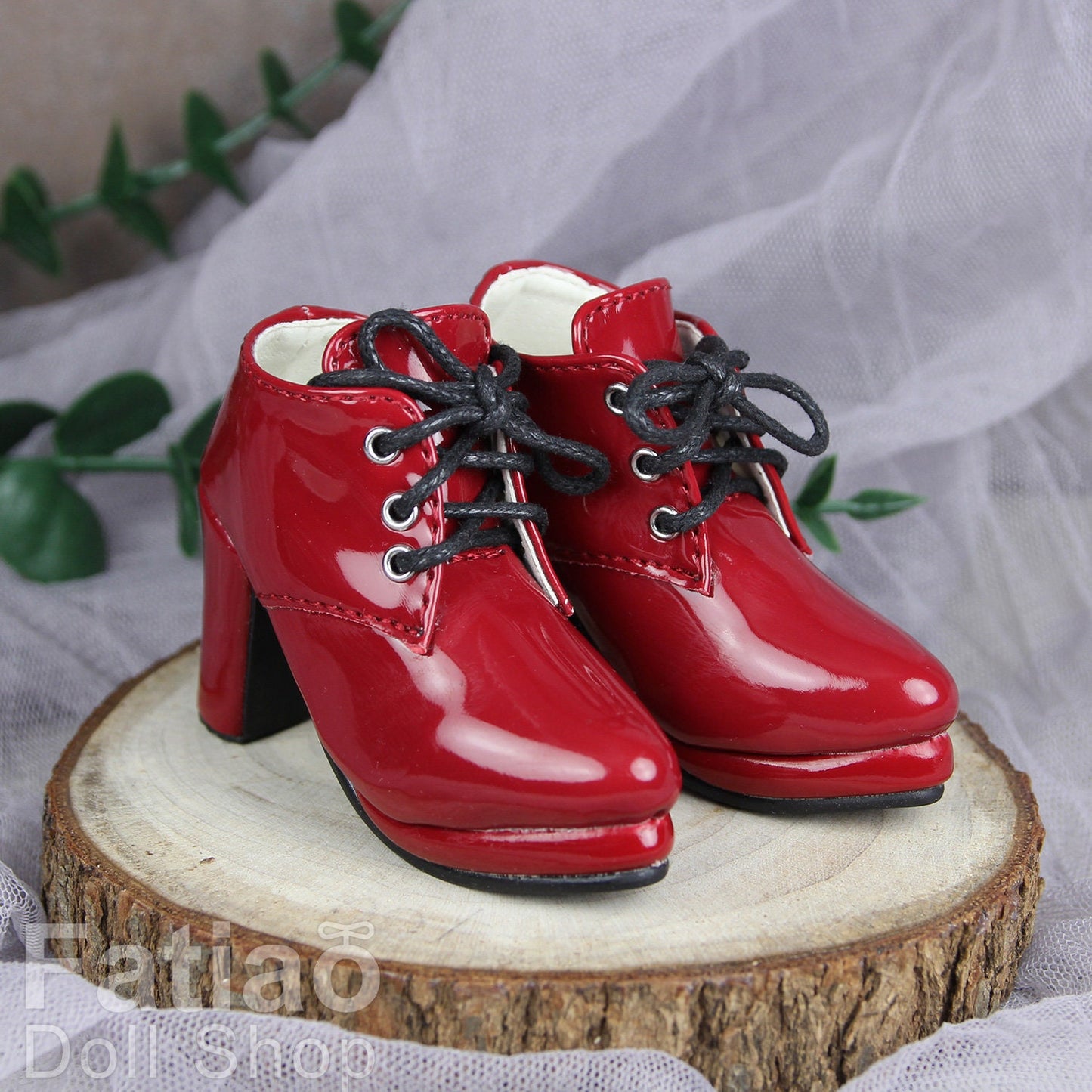 Fatiao - New 1/3 BJD Supper dollfie SD High-heeled Dolls shoes - Red (Size 7cm)