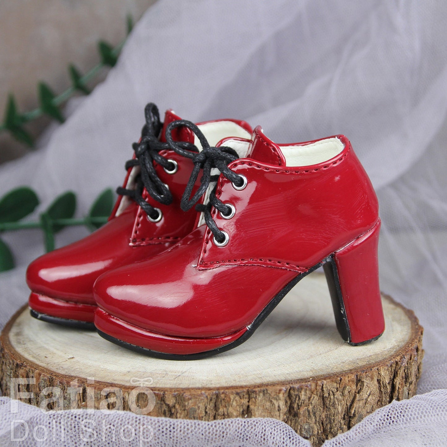 Fatiao - New 1/3 BJD Supper dollfie SD High-heeled Dolls shoes - Red (Size 7cm)