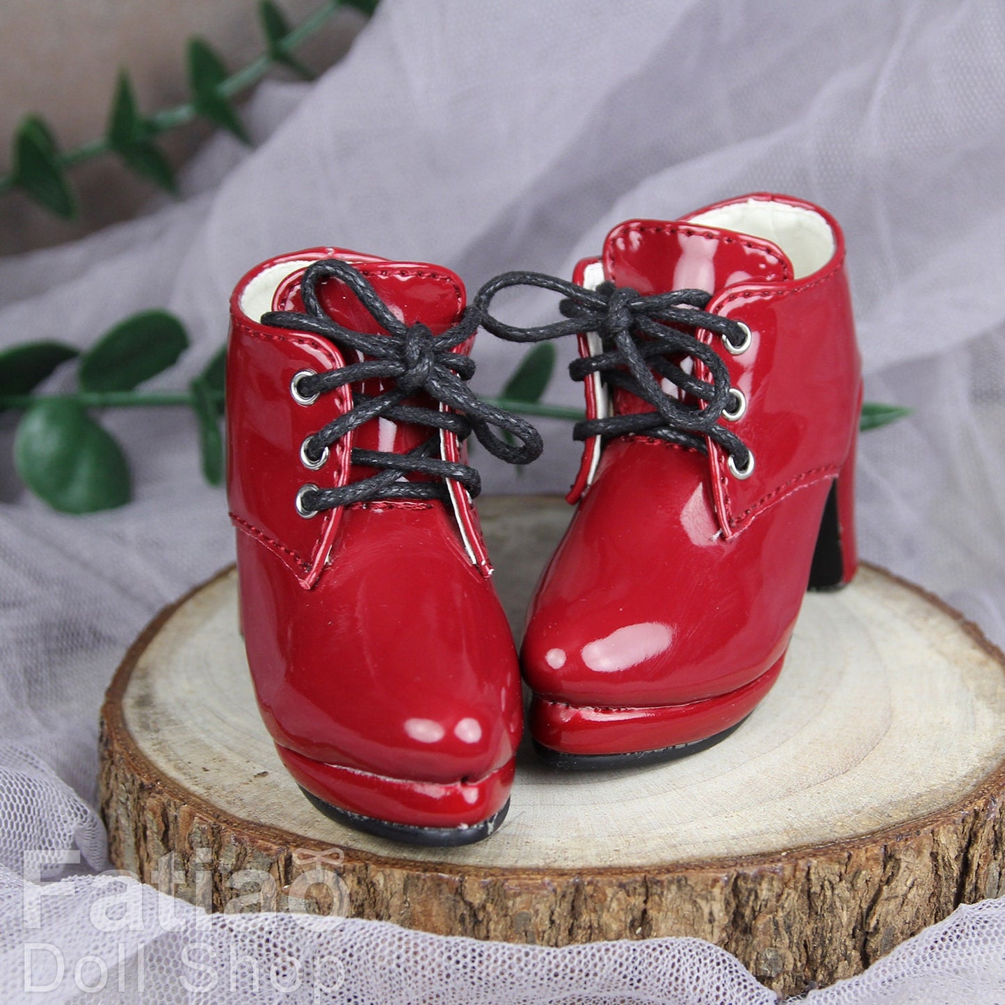 Fatiao - New 1/3 BJD Supper dollfie SD High-heeled Dolls shoes - Red (Size 7cm)