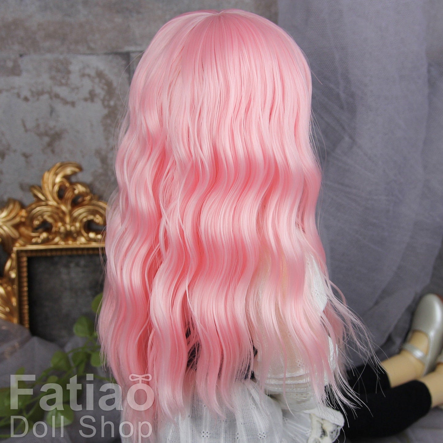 Fatiao - New Dollfie MSD Kaye Wiggs 1/4 BJD Size 7-8 inch Dolls Wig - pink