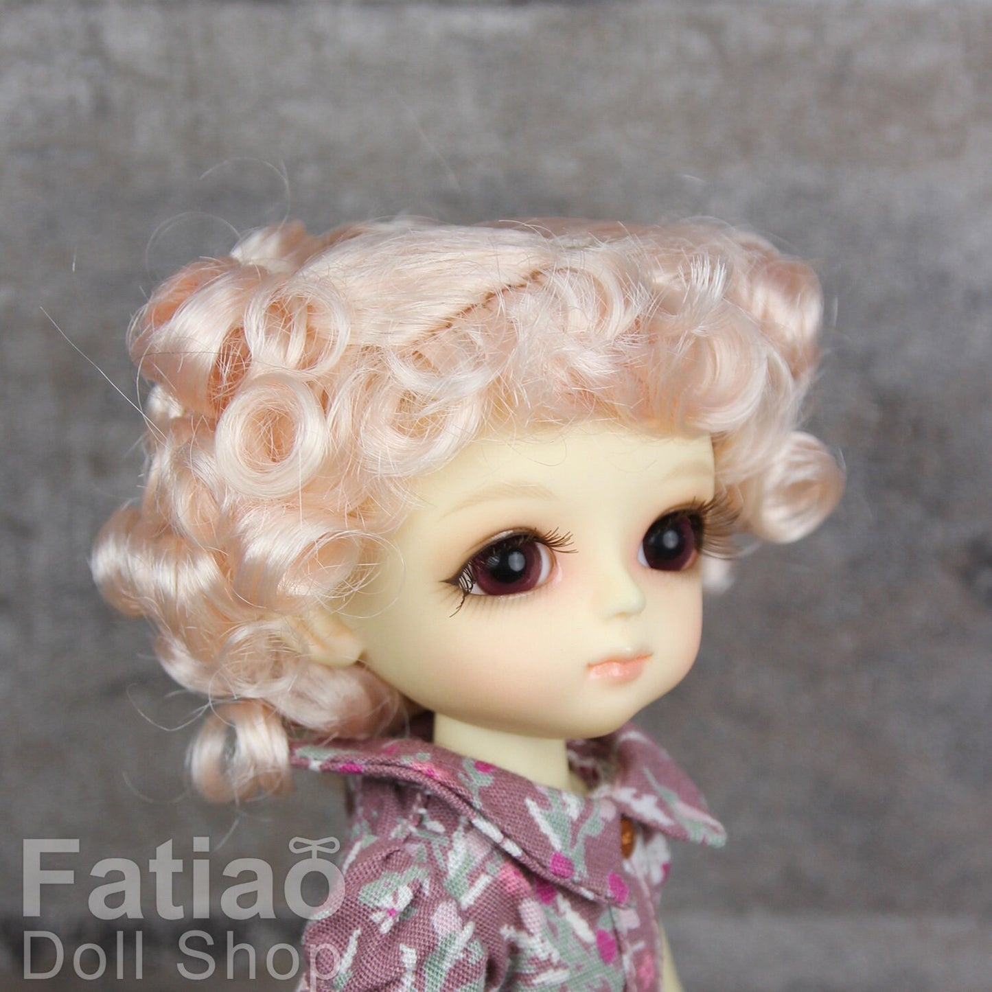 Fatiao - BJD Dollfie Lati Yellow Pukifee 5-6" Doll Wig - Light Pink
