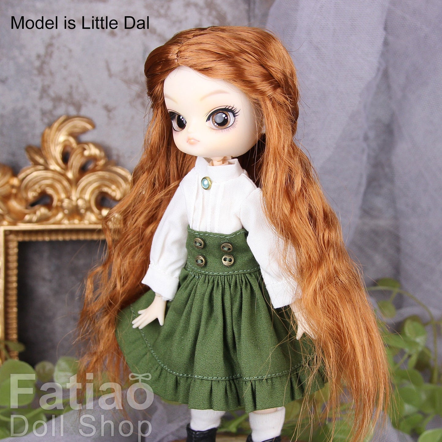 Fatiao - New Dollfie BJD Nendoroid / Little Dal Pullip / Dolls Wig - size 4-5" -Caramel