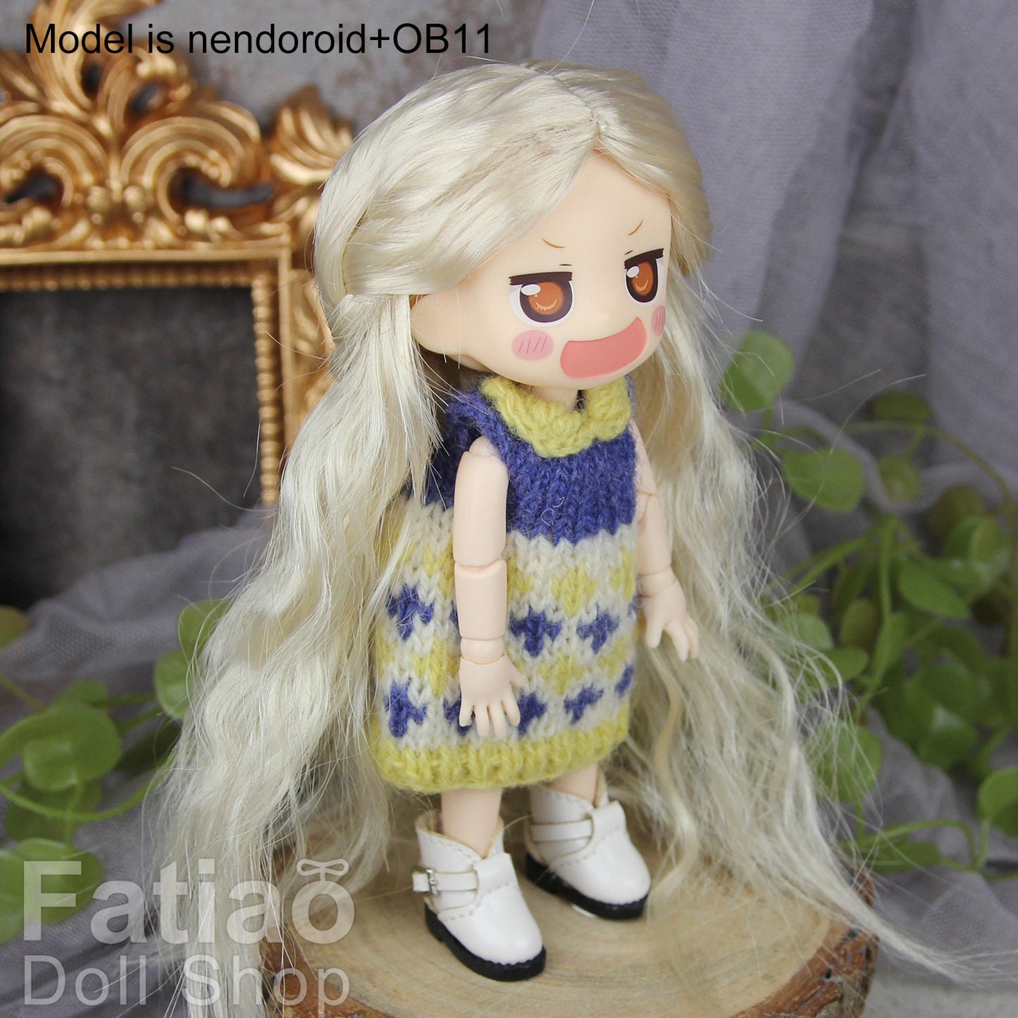 Fatiao - New Dollfie BJD Nendoroid / Little Dal Pullip / Dolls Wig - size 4-5" - Blonde