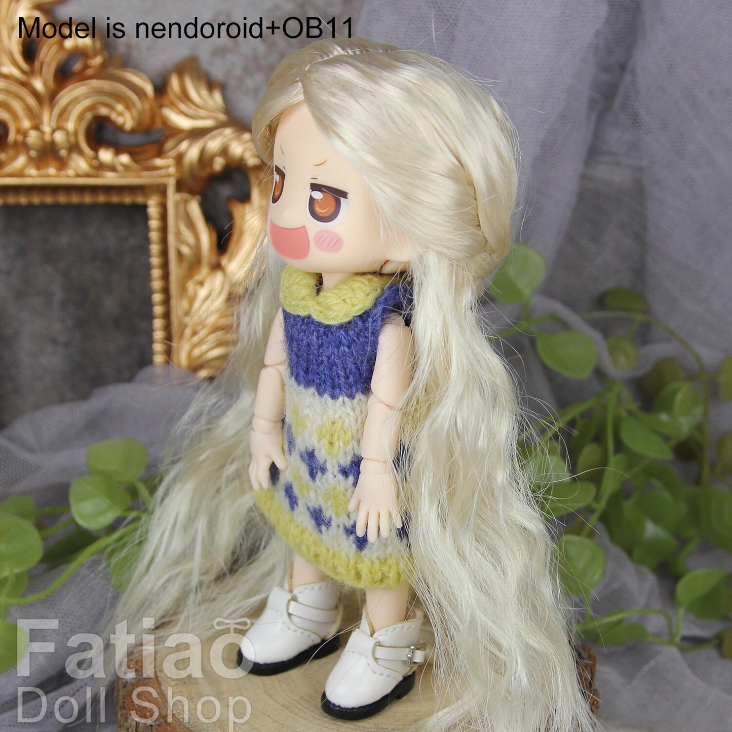 Fatiao - New Dollfie BJD Nendoroid / Little Dal Pullip / Dolls Wig - size 4-5" - Blonde