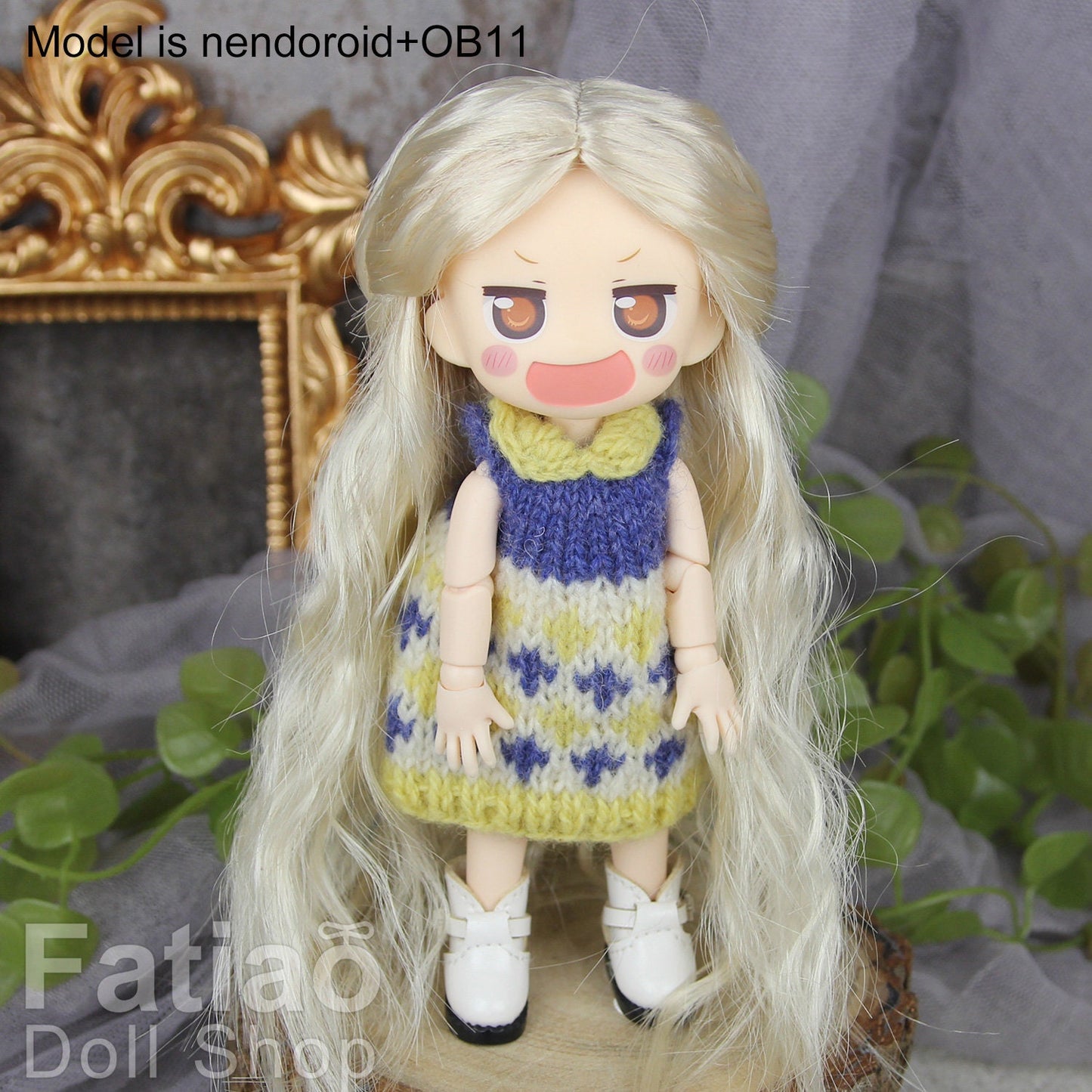 Fatiao - New Dollfie BJD Nendoroid / Little Dal Pullip / Dolls Wig - size 4-5" - Blonde