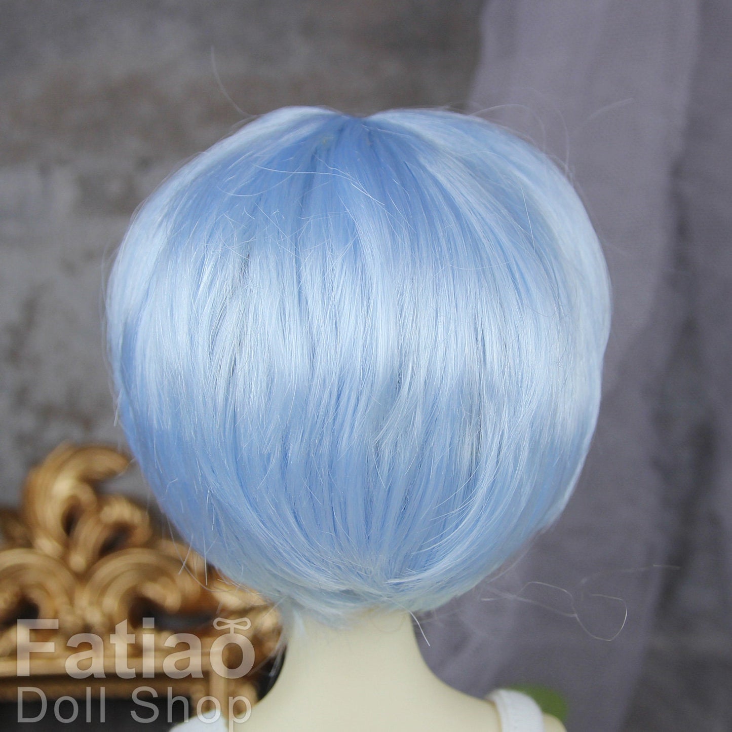 Fatiao - New Dollfie MSD Kaye Wiggs 1/4 BJD Size 7-8 inch Dolls Wig - Light Blue