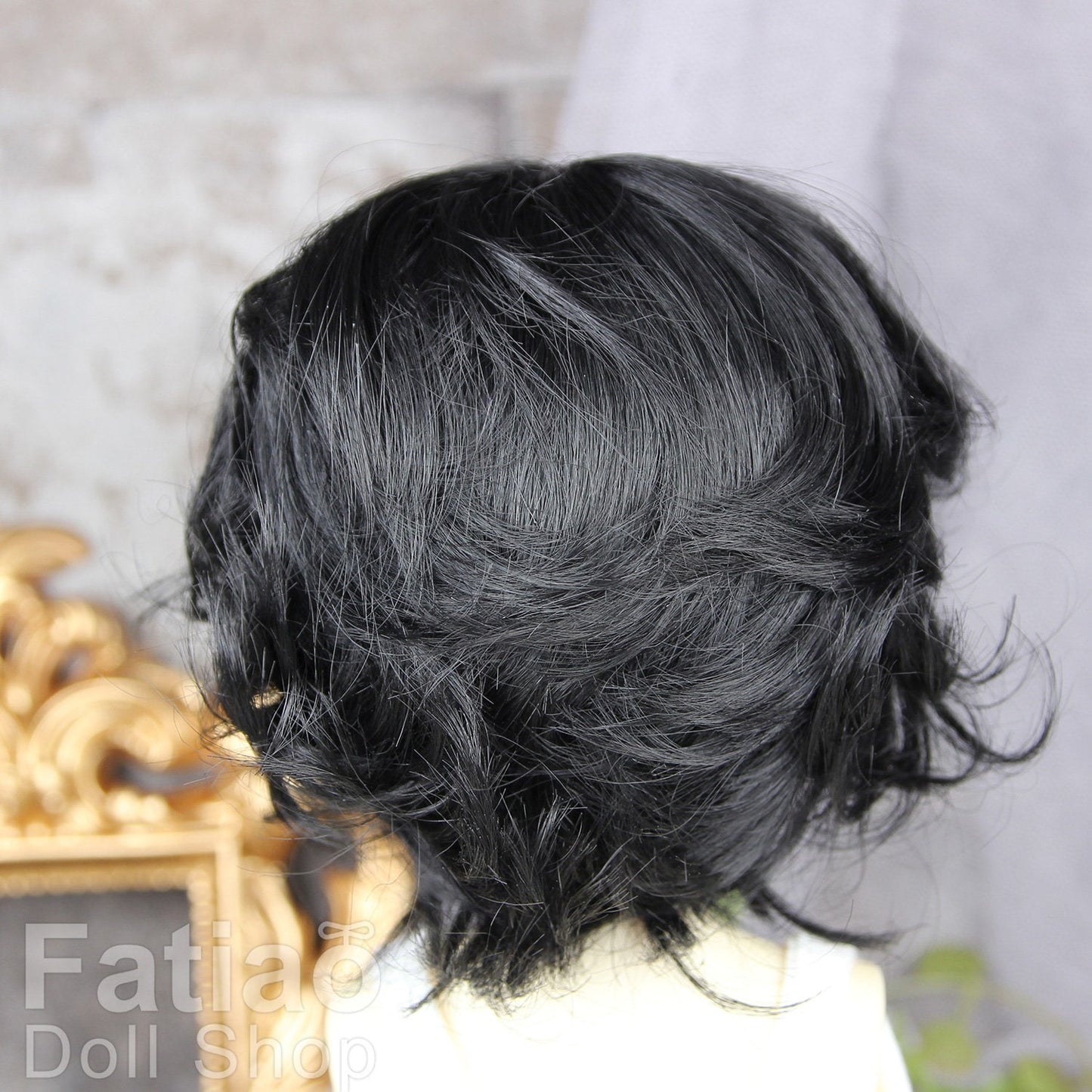 Fatiao - New Dollfie MSD Kaye Wiggs 1/4 BJD Size 7-8 inch - Black Dolls Wig