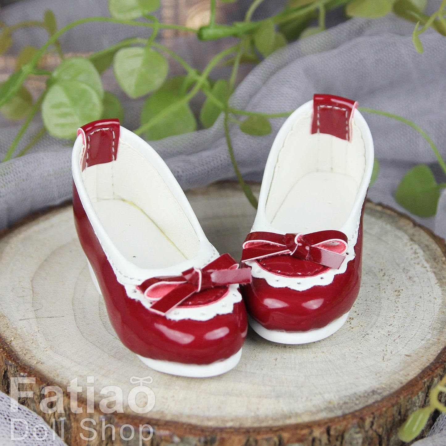 Fatiao - New 1/4 BJD MSD Dollfie Dolls Mary Jane Shoes - Red (Size 5.5cm)