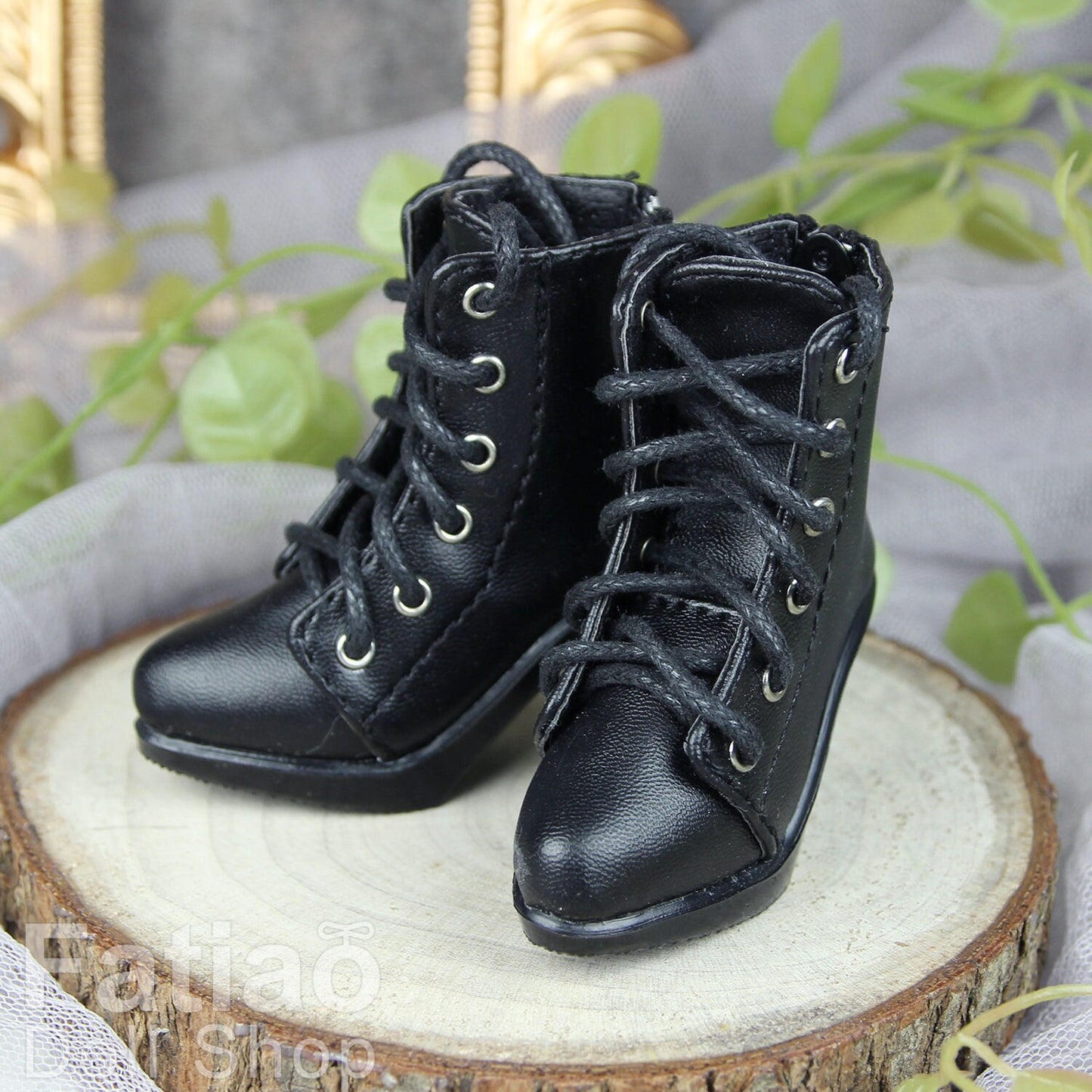 Fatiao - New 1/4 BJD Dollfie MSD High Heeled Shoes - Black (Size 5.5cm)