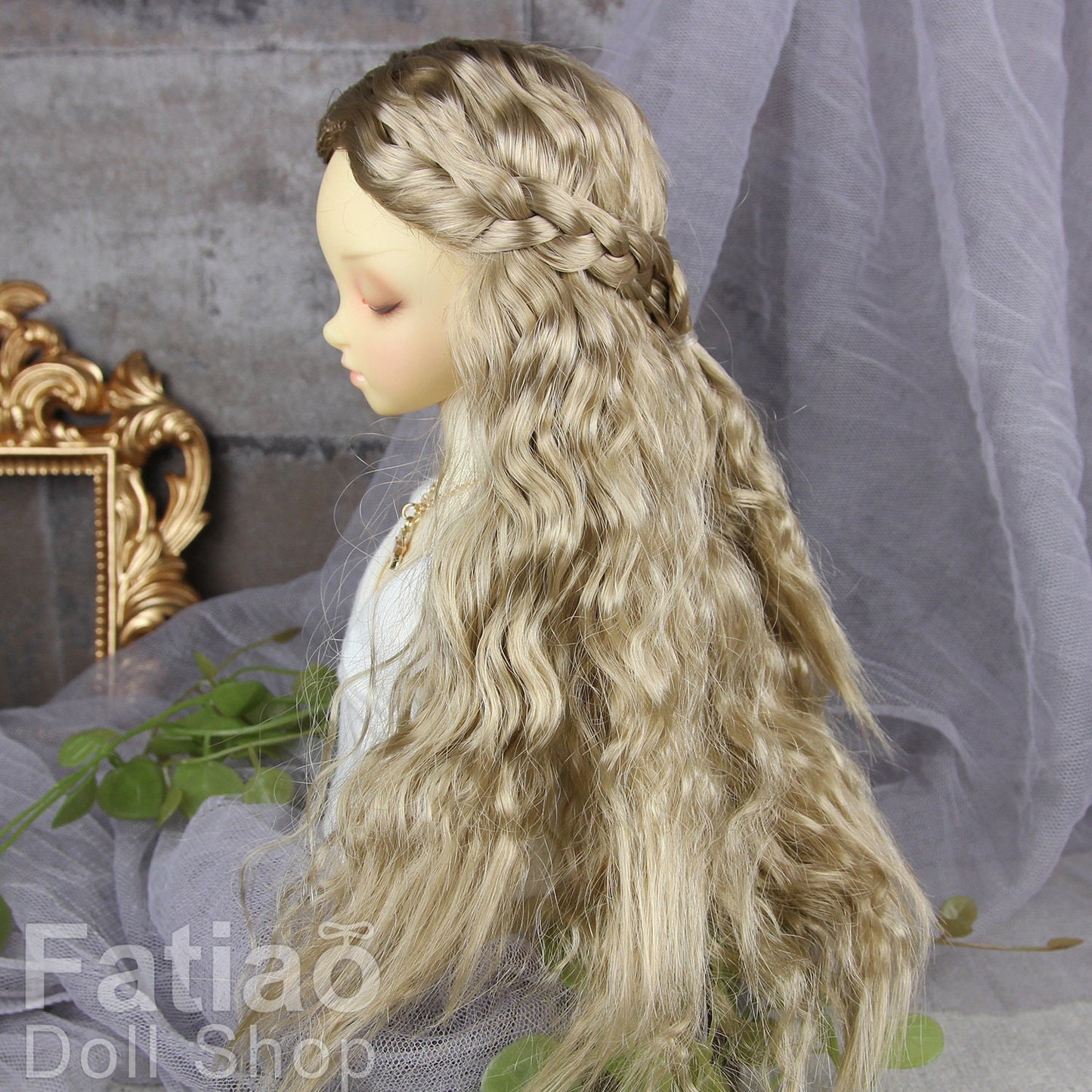 Fatiao - New Dollfie MSD Kaye Wiggs little darling doll 1/4 BJD Size 7-8 inch Dolls Wig - Baby Brown