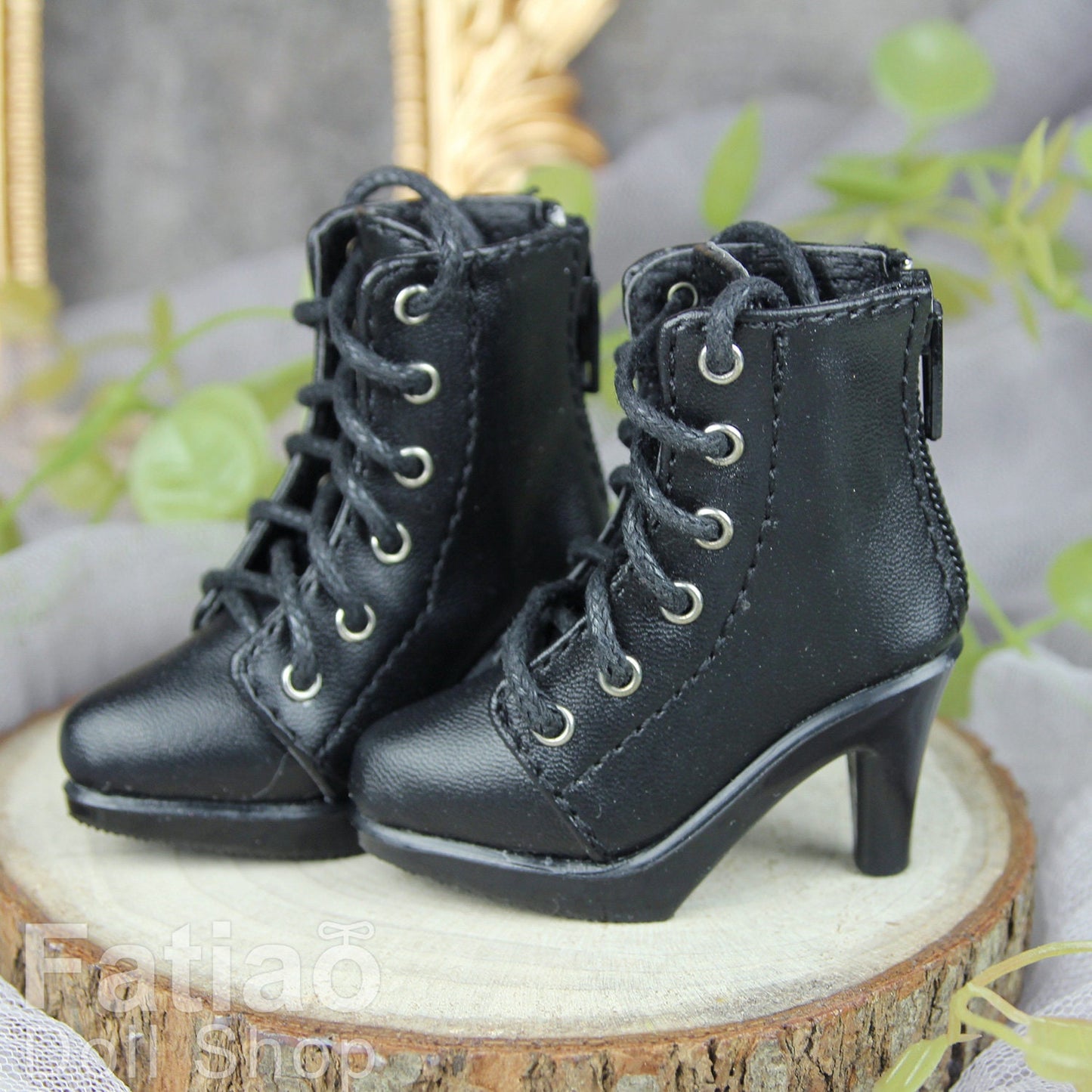 Fatiao - New 1/4 BJD Dollfie MSD High Heeled Shoes - Black (Size 5.5cm)