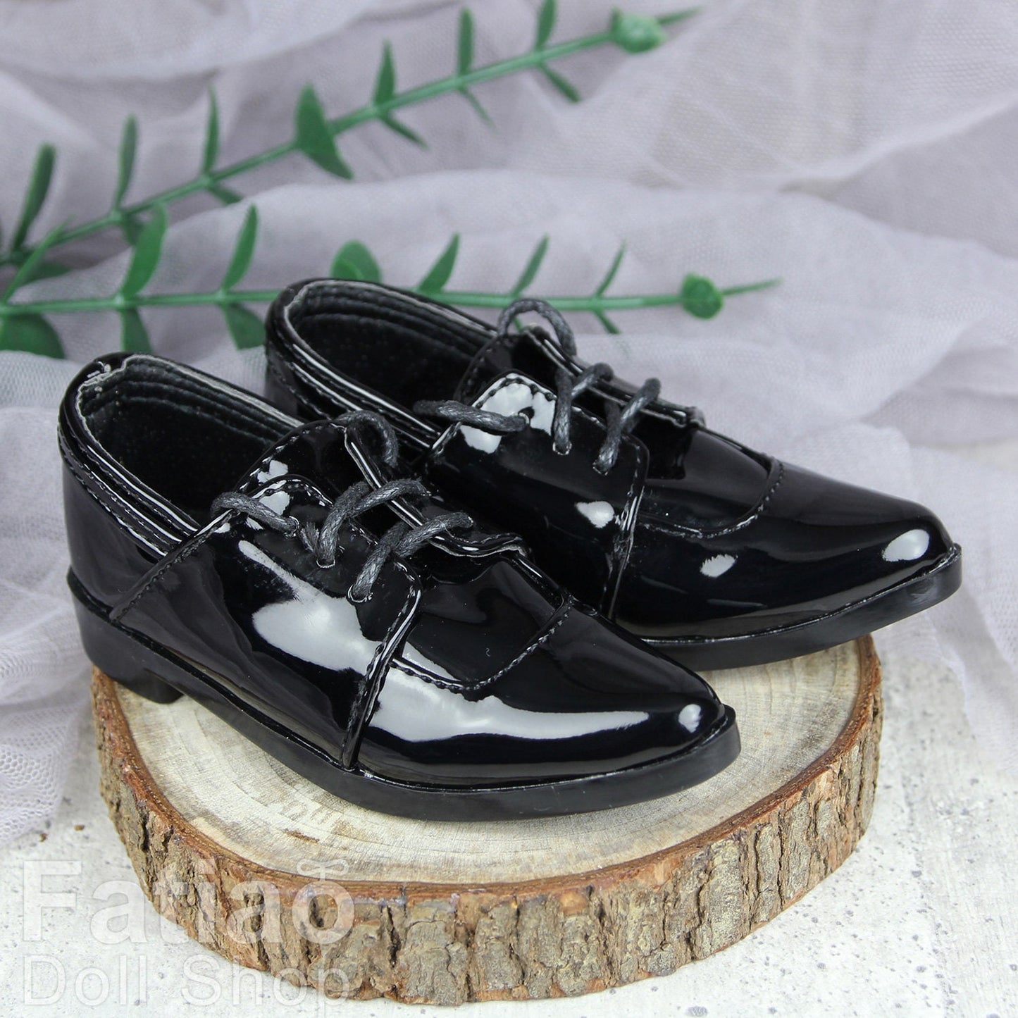 Fatiao - New 1/3 BJD Supper dollfie 13/17SD Boy Tip Leather Suit Shoes Black (Size 8.5cm)