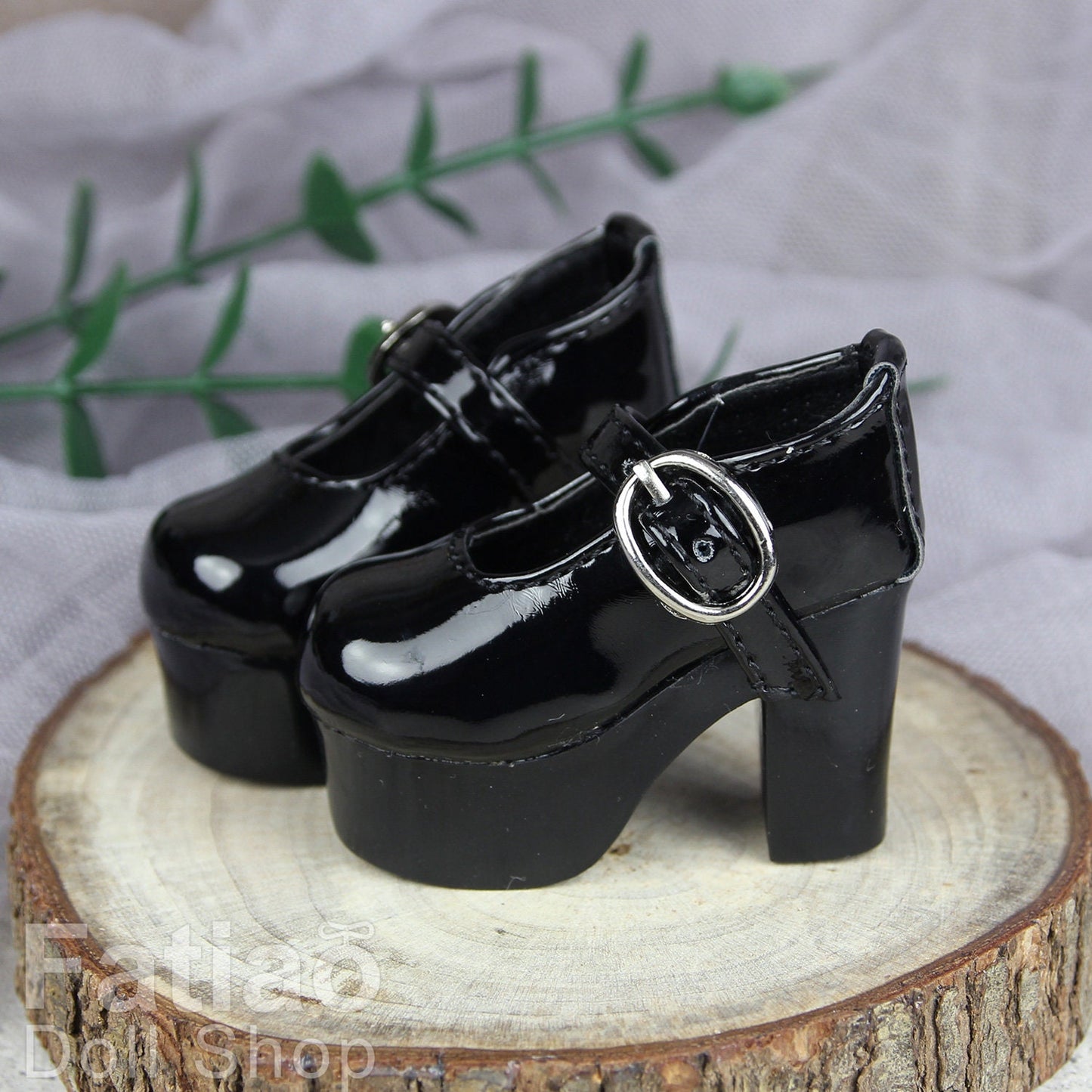 Fatiao - New 1/4 BJD Dollfie MSD High Heeled Shoes - Black (Size 5.5cm)