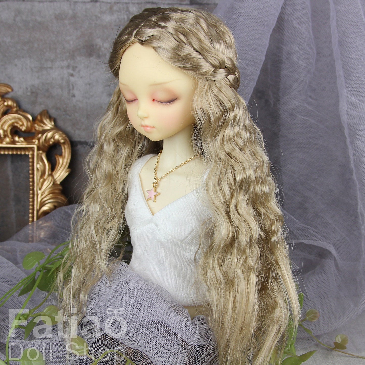 Fatiao - New Dollfie MSD Kaye Wiggs little darling doll 1/4 BJD Size 7-8 inch Dolls Wig - Baby Brown