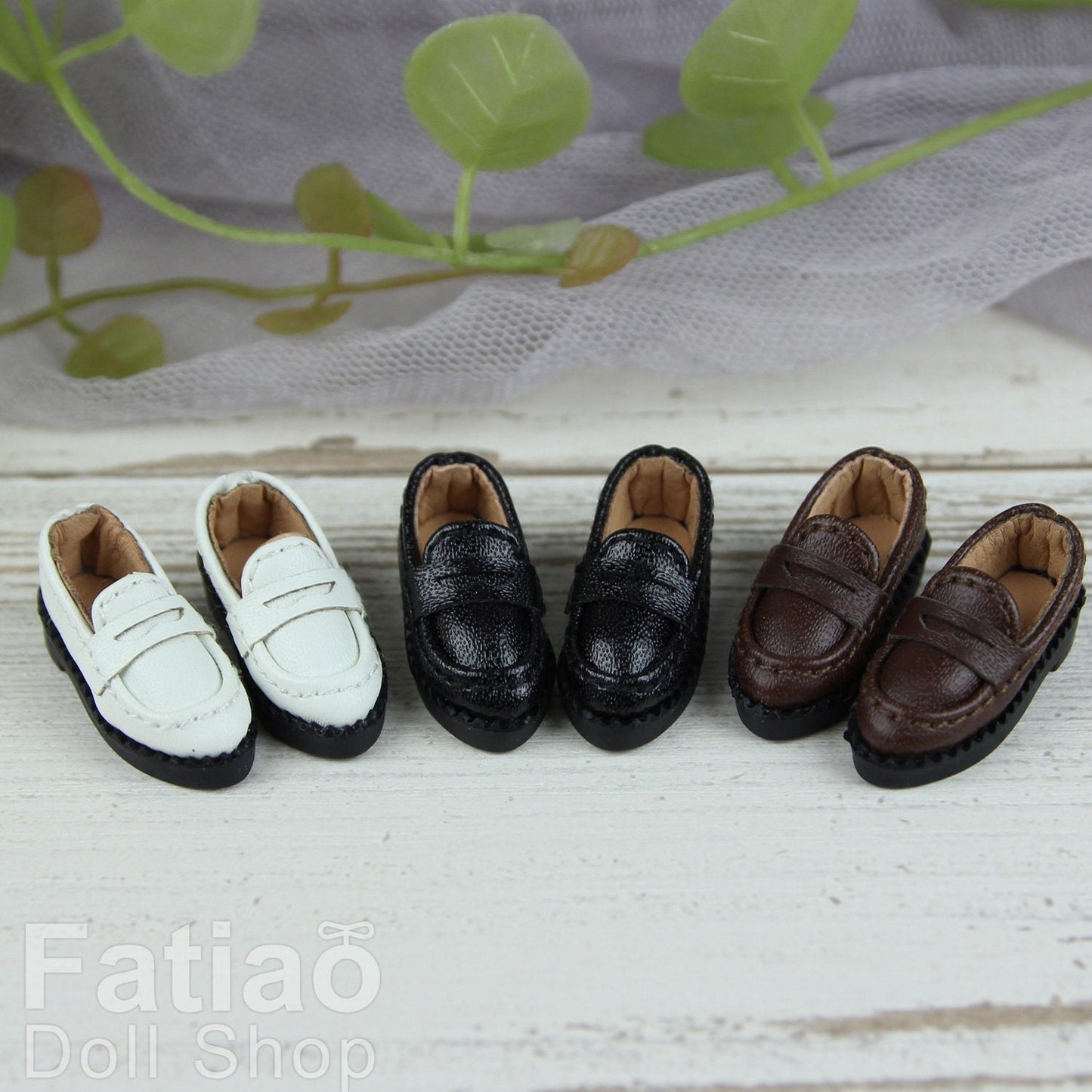 Fatiao - New Obitsu 11 OB11 1/12 BJD Nendoroid dolls leather Formal Oxford shoes