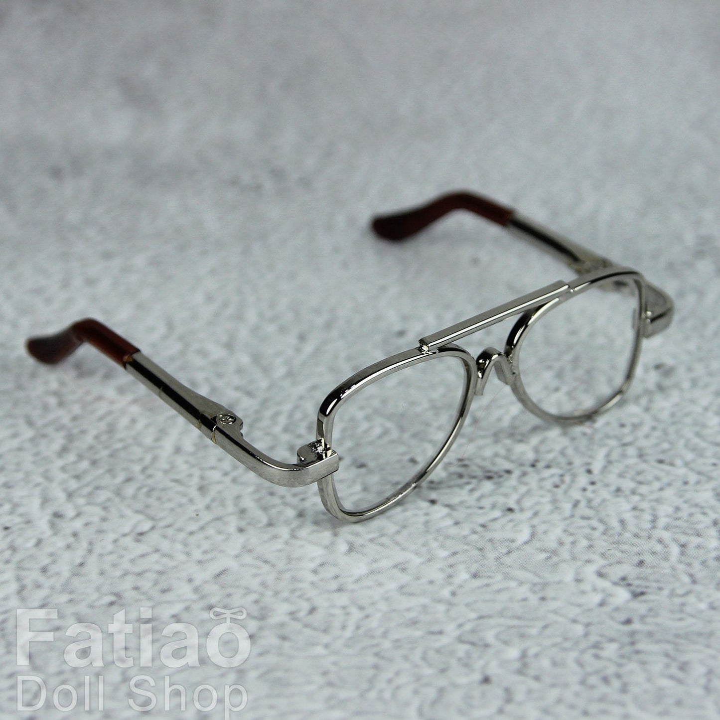 New fashion Dolls Round frame glasses fit 1/4 BJD MSD mini Super Dollfie - Silver