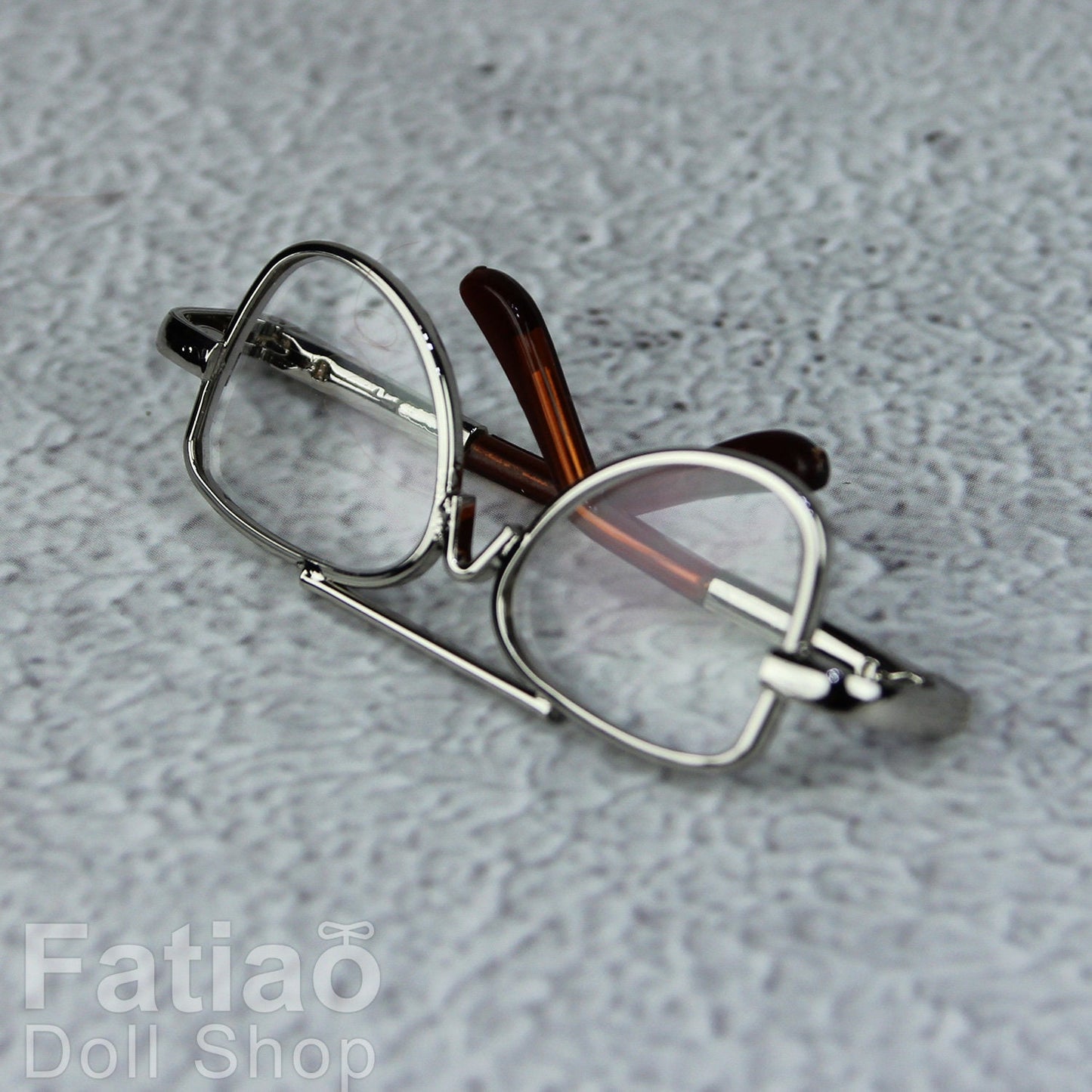 New fashion Dolls Round frame glasses fit 1/4 BJD MSD mini Super Dollfie - Silver