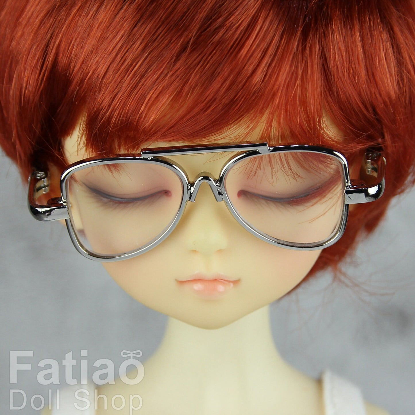 New fashion Dolls Round frame glasses fit 1/4 BJD MSD mini Super Dollfie - Silver