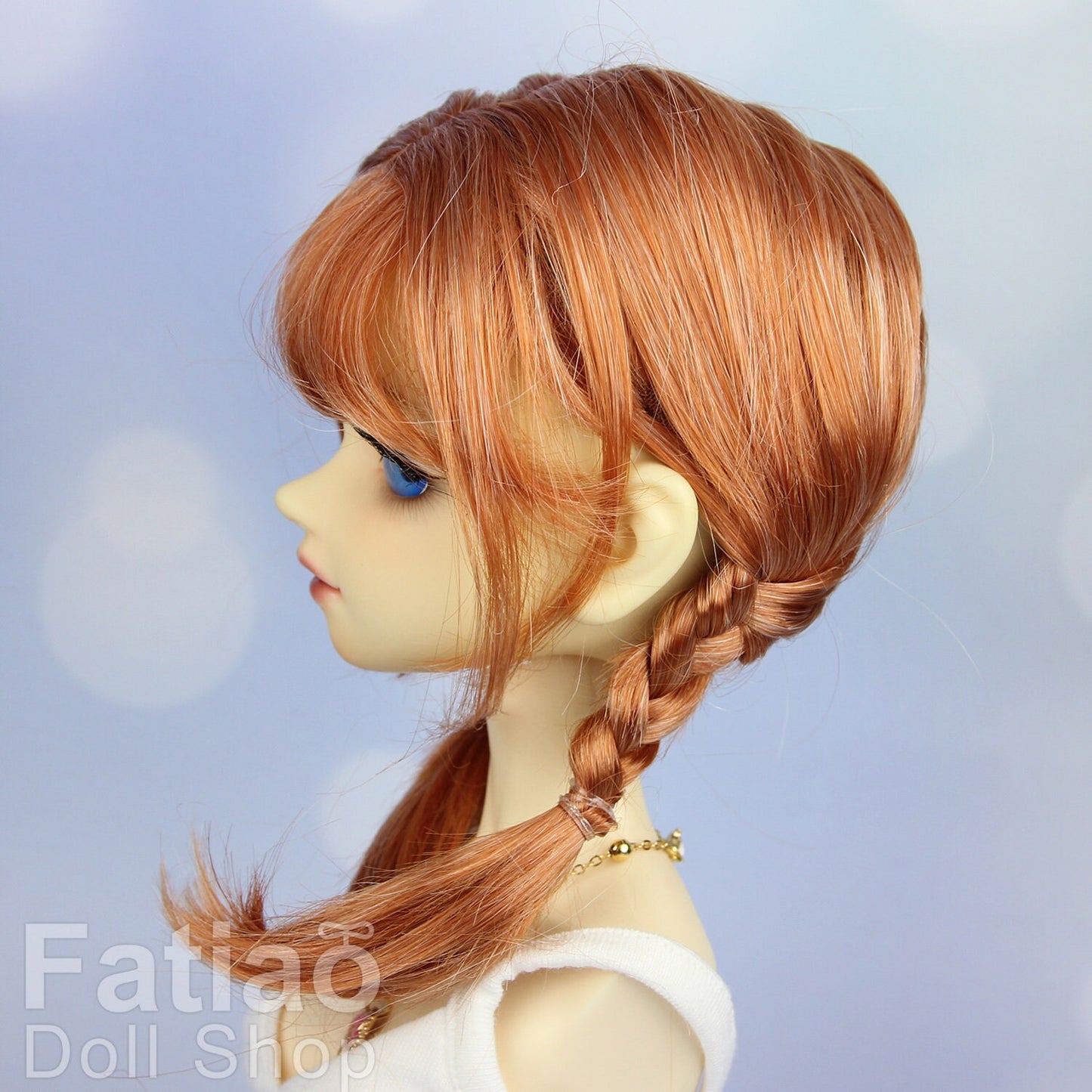 Fatiao - New Dollfie SD 1/3 BJD Volks Blythe Pullip Dolls Wig size 9-10" - Red Orange