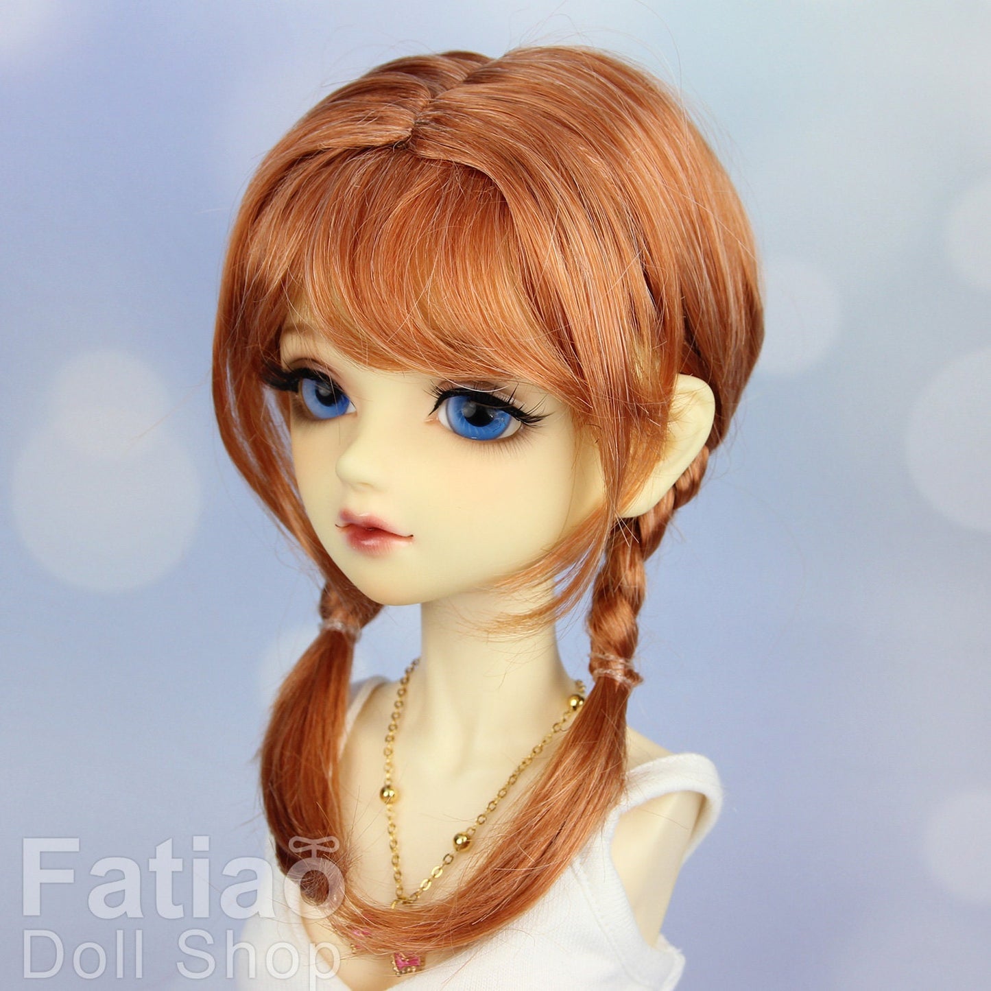 Fatiao - New Dollfie SD 1/3 BJD Volks Blythe Pullip Dolls Wig size 9-10" - Red Orange