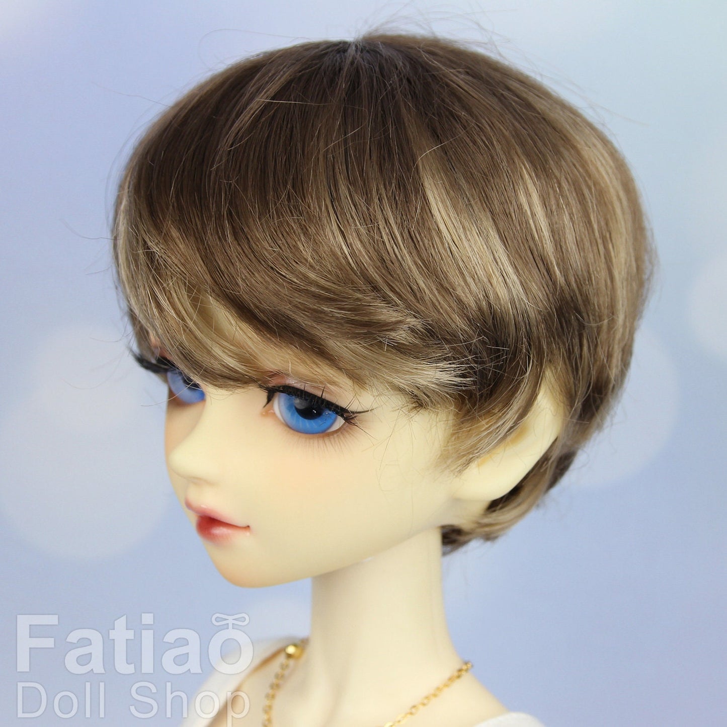 Fatiao - New Dollfie SD 1/3 BJD Volks Blythe Pullip Dolls Wig size 9-10" - Umber & Baby Brown