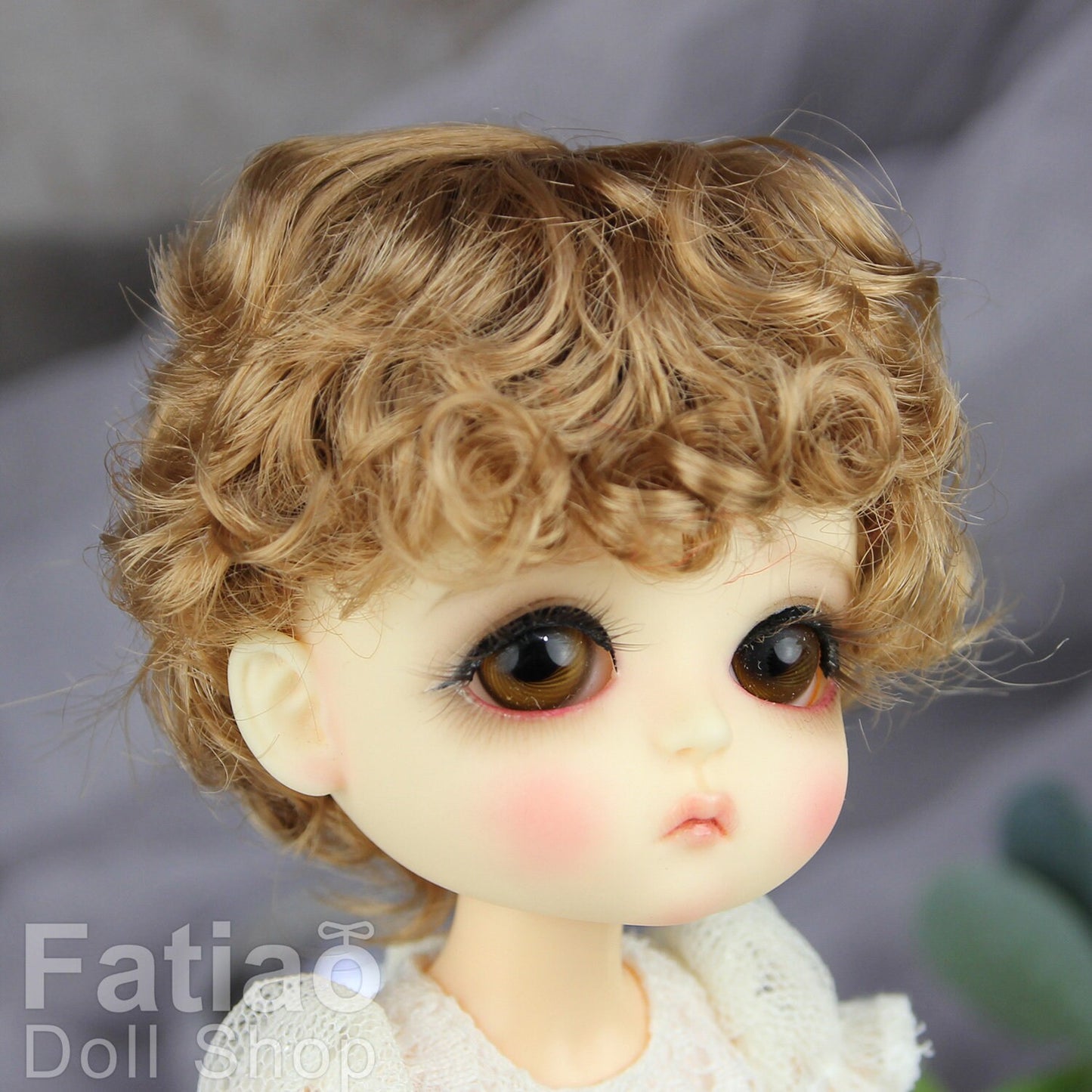 Fatiao - BJD Dollfie Lati Yellow Pukifee 5-6" Angel Doll Wig - Ocher