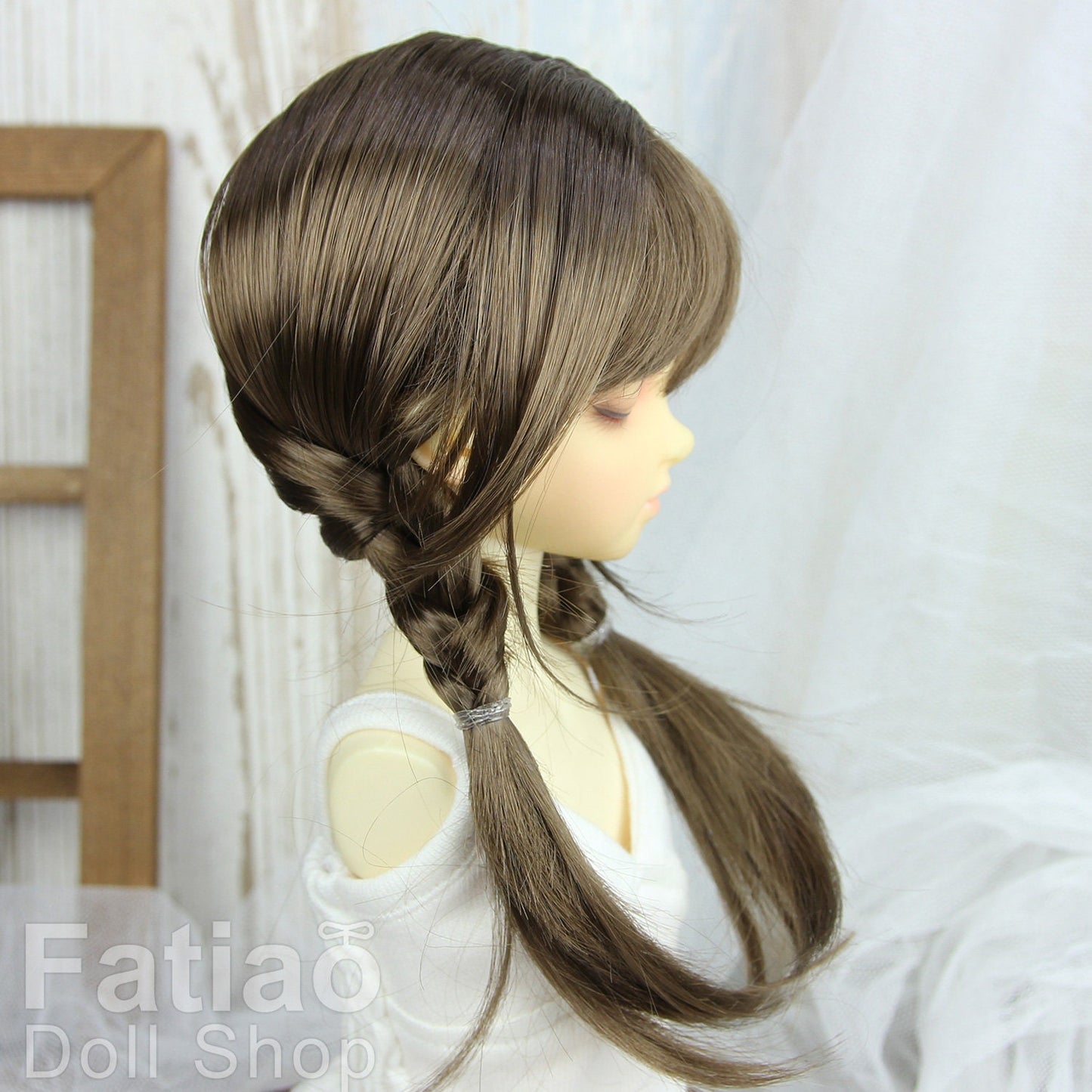 Fatiao - New Dollfie MSD Kaye Wiggs little darling doll 1/4 BJD Size 7-8 inch Dolls Wig - umber