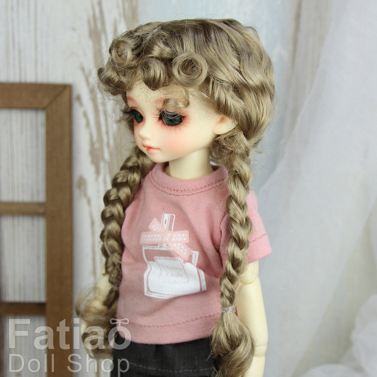 Fatiao - New Dolls Wig Dollfie Yo-SD 1/6 BJD 6-7" - Baby Brown
