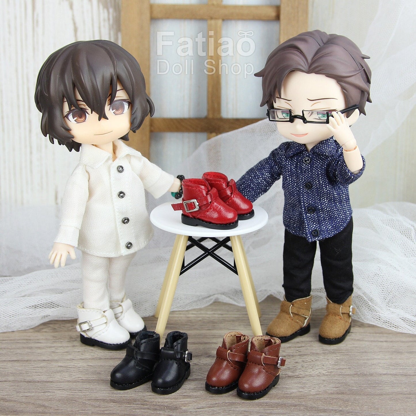 Fatiao - New MiddleBlythe Pukipuki OB11 Obitsu 11 nendoroid 1/12 BJD Dolls Boots Shoes (Size 2.2cm)