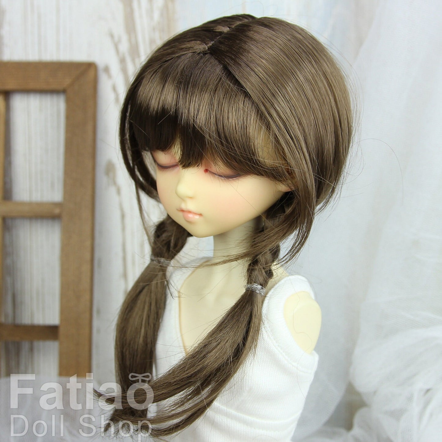 Fatiao - New Dollfie MSD Kaye Wiggs little darling doll 1/4 BJD Size 7-8 inch Dolls Wig - umber