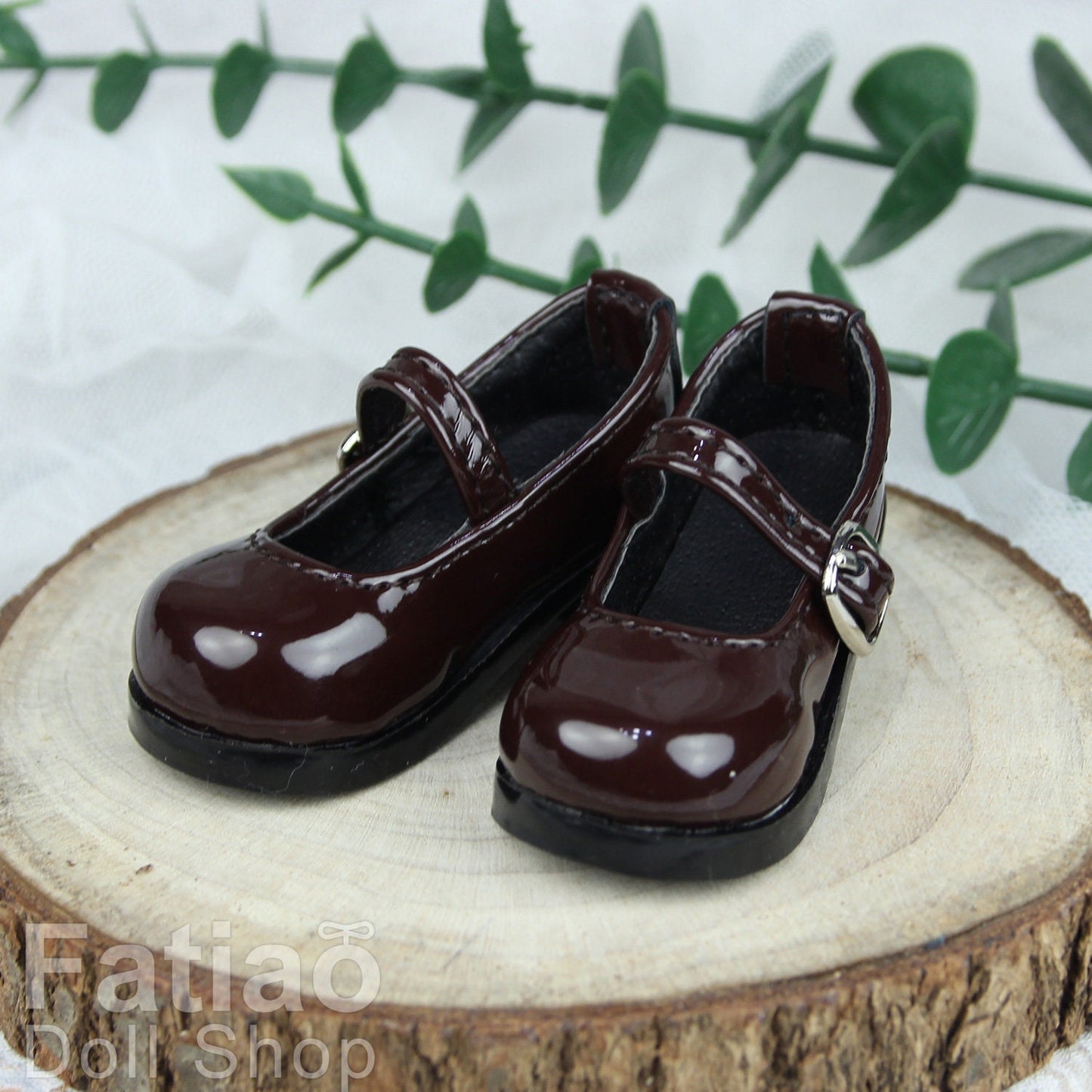 Fatiao - New 1/4 BJD MSD Dollfie Dolls Mary Jane Shoes - Dark Brown (Size 5.5cm)