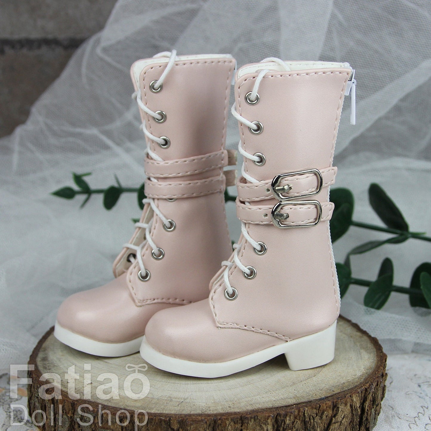Fatiao - New 1/4 BJD MSD Dollfie Dolls Shoes Boots - Pink (Size 5.5cm)